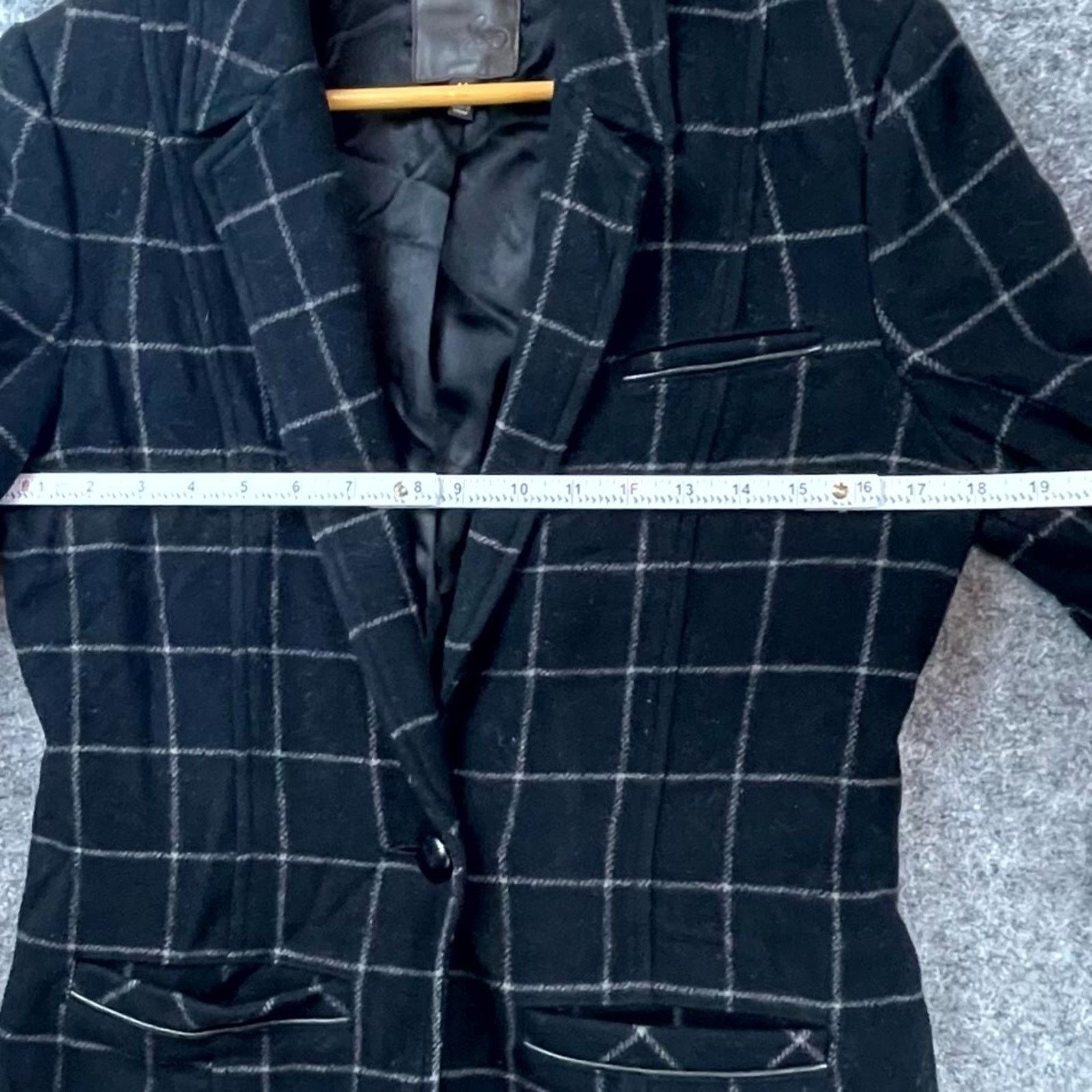 Joie Joie Blazer Women Medium Black Plaid Academia College Preppy Size M / US 6-8 / IT 42-44 - 4 Thumbnail