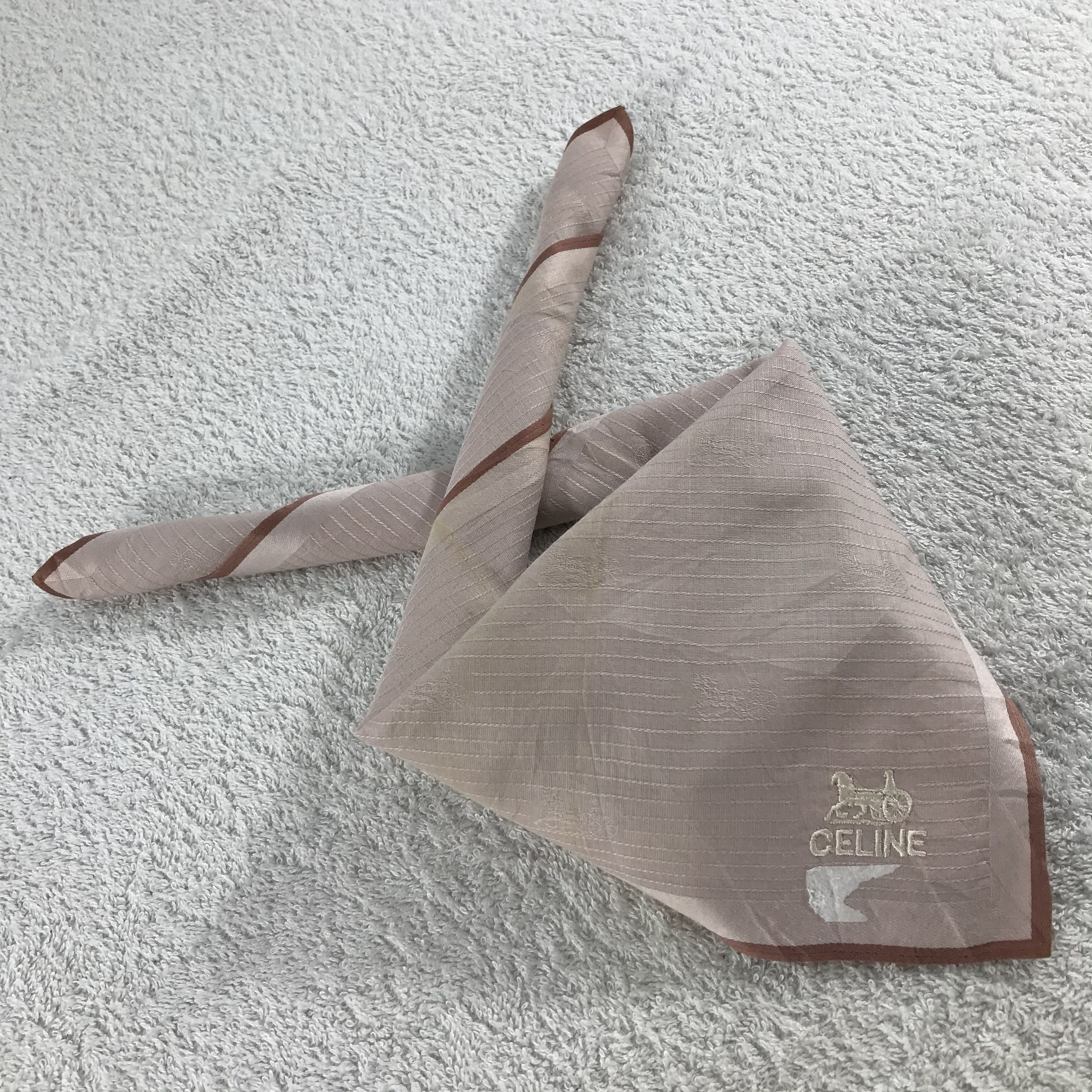 Celine × Vintage Celine Bandana / Handkerchief / Neckerchief - S185 Size ONE SIZE - 4 Thumbnail