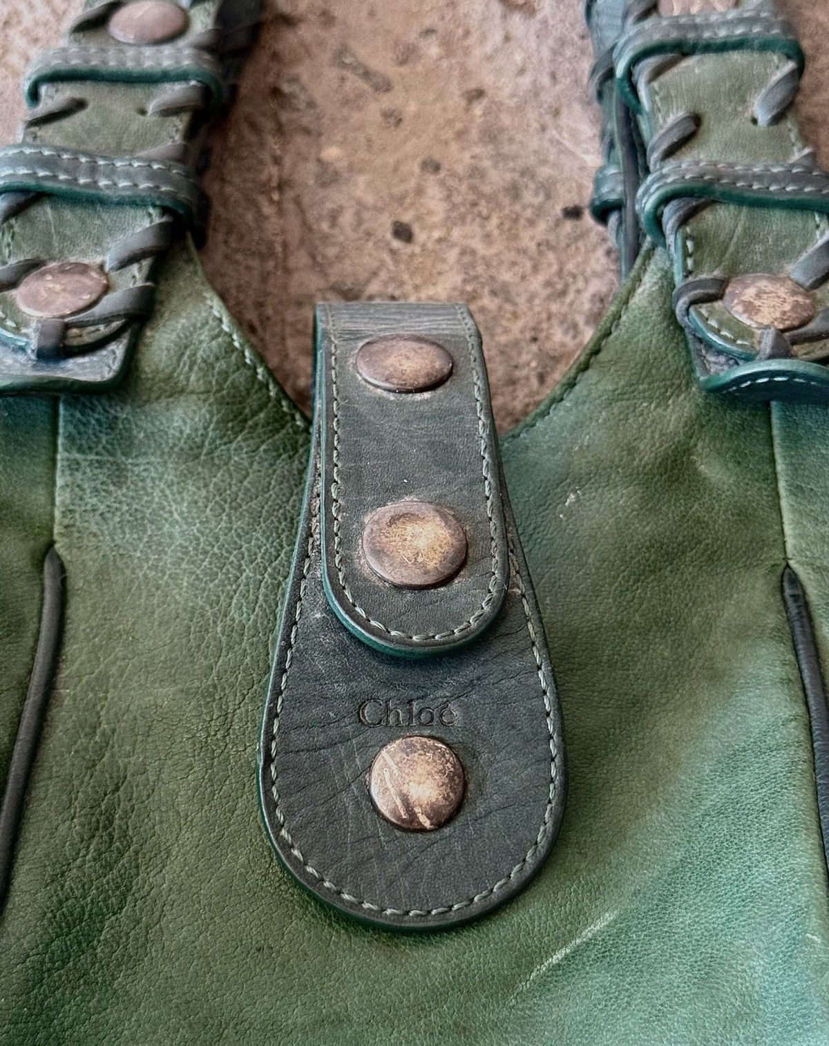 Chloe Chloe - 2000’s - Phoebe Philo - Green Leather Silverado Bag Size ONE SIZE - 21 Thumbnail