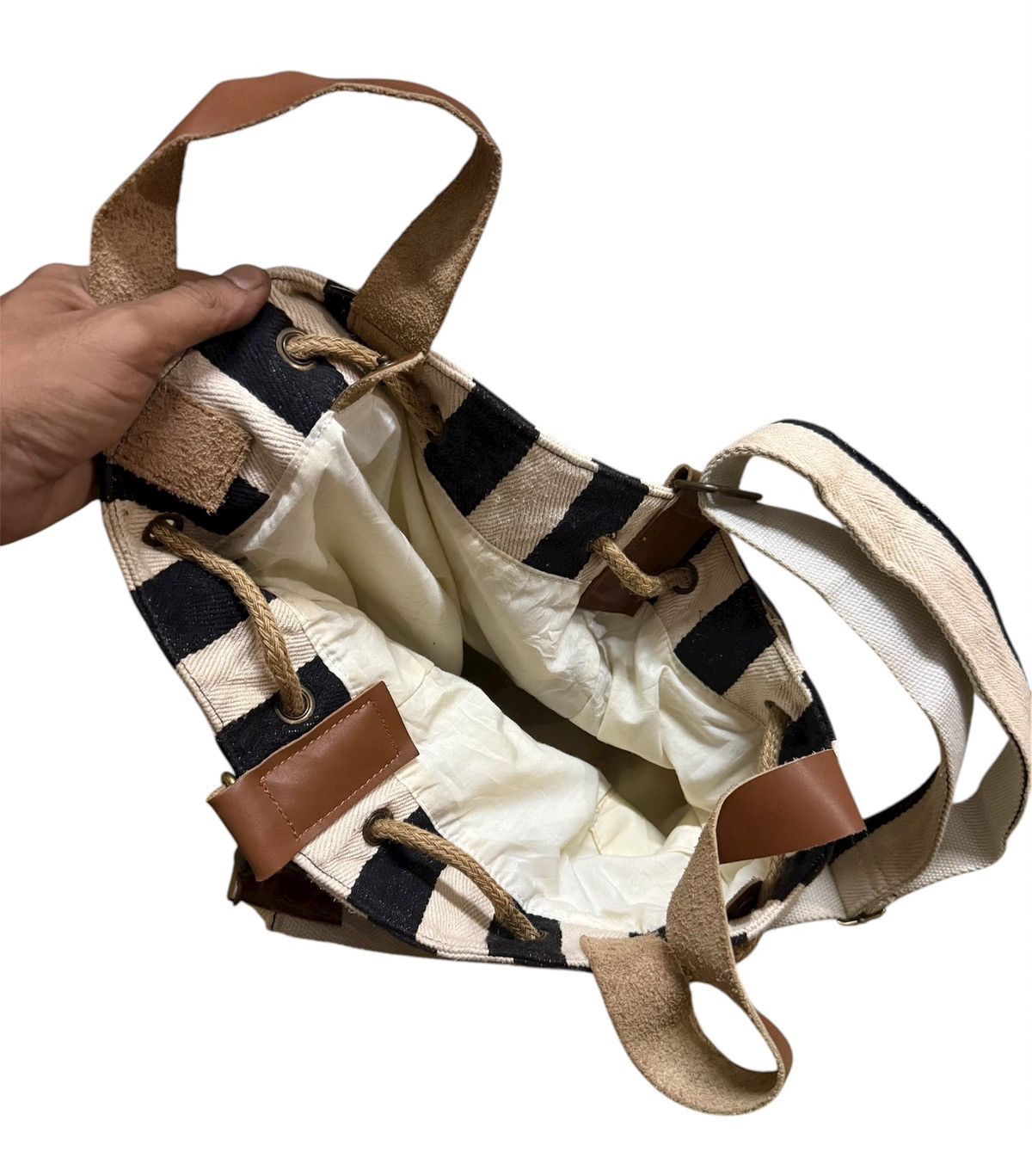 Japanese Brand Handmade Crossbody Leather Canvas Size ONE SIZE - 6 Thumbnail