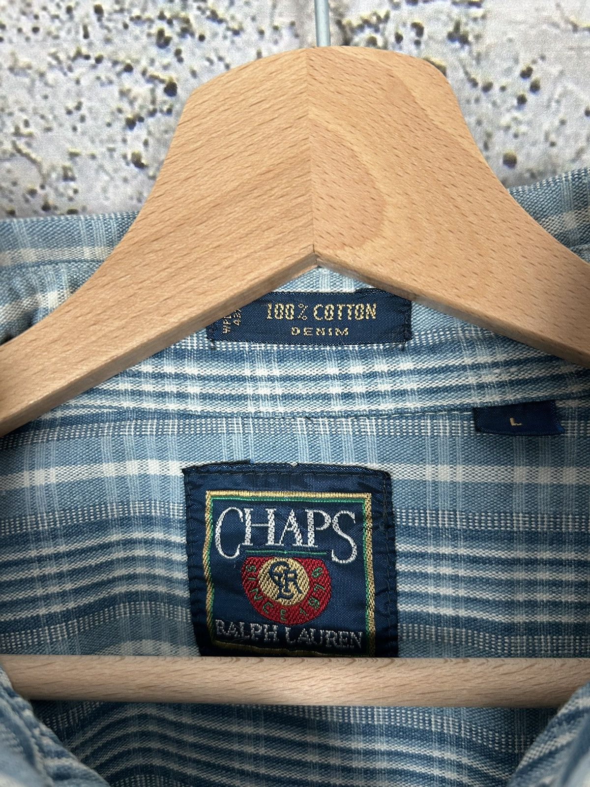 Chaps Ralph Lauren Vintage Chaps Ralph Lauren Blue Overshirt Rare Hype 90s Size US L / EU 52-54 / 3 - 5 Thumbnail