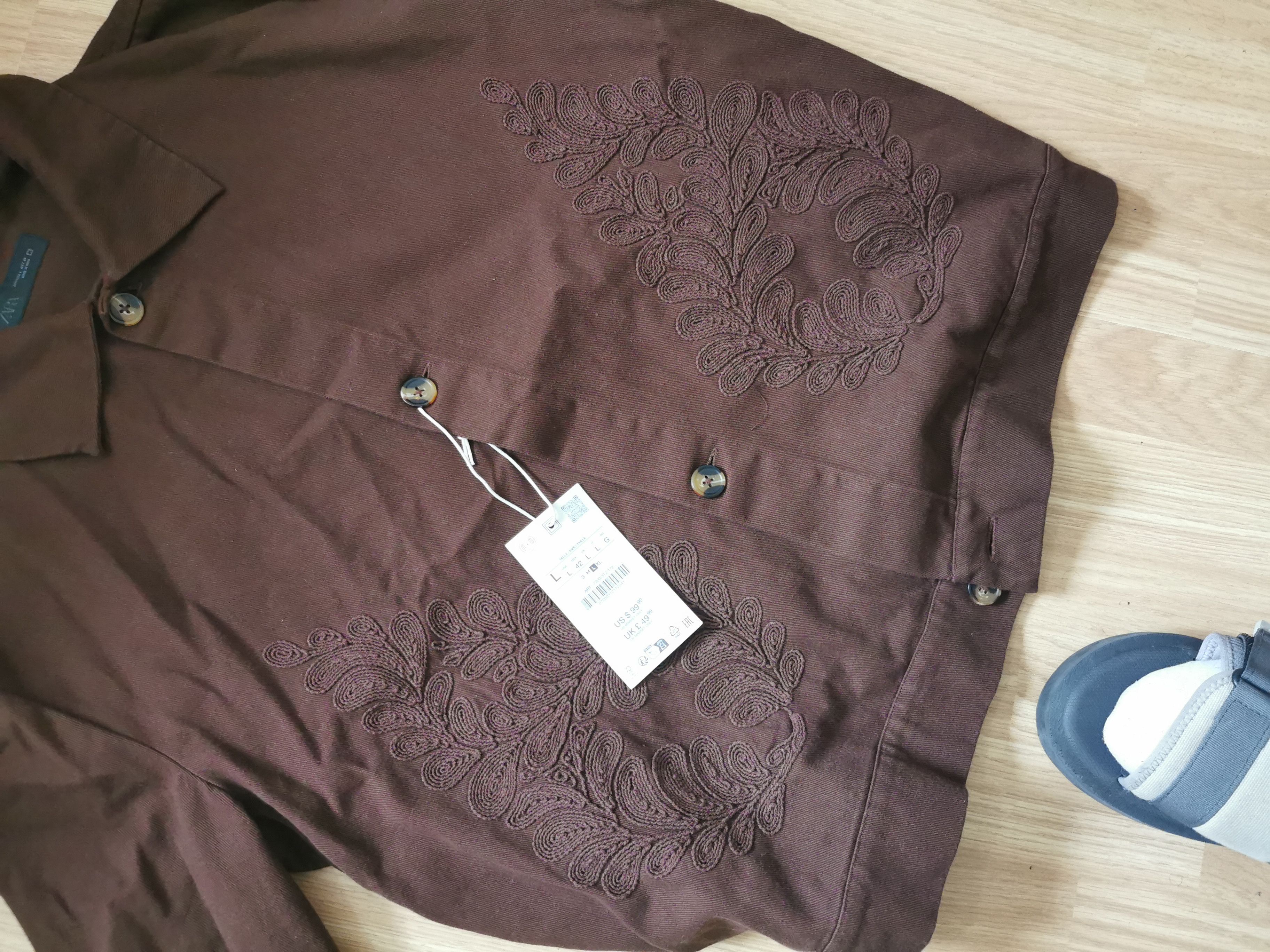 Zara Zara relaxed shirt size L, side hip pockets Size US L / EU 52-54 / 3 - 11 Thumbnail