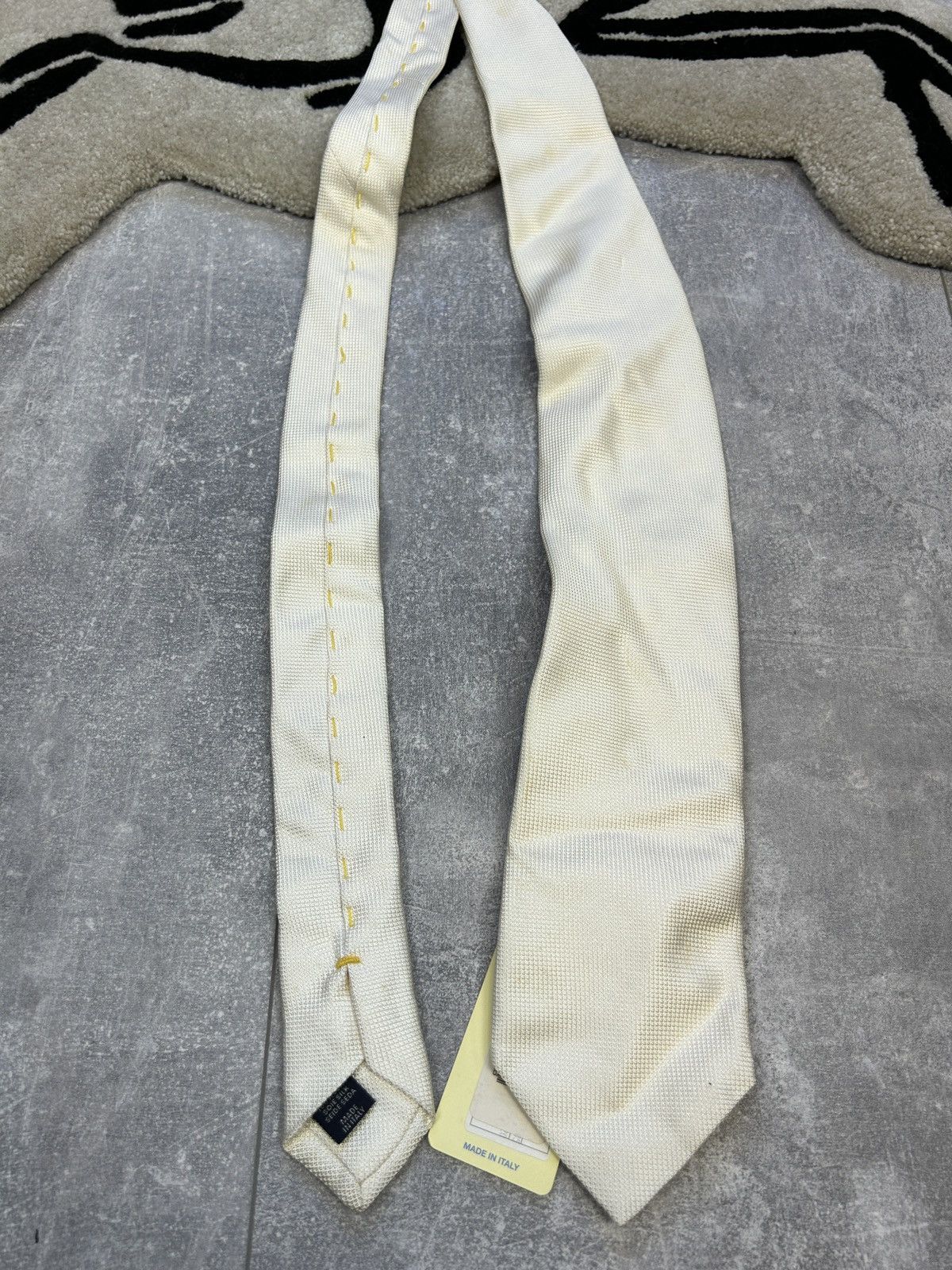 Pal Zileri × Vintage Mens Vintage Pal Zilleri tie luxury beige Size ONE SIZE - 12 Thumbnail
