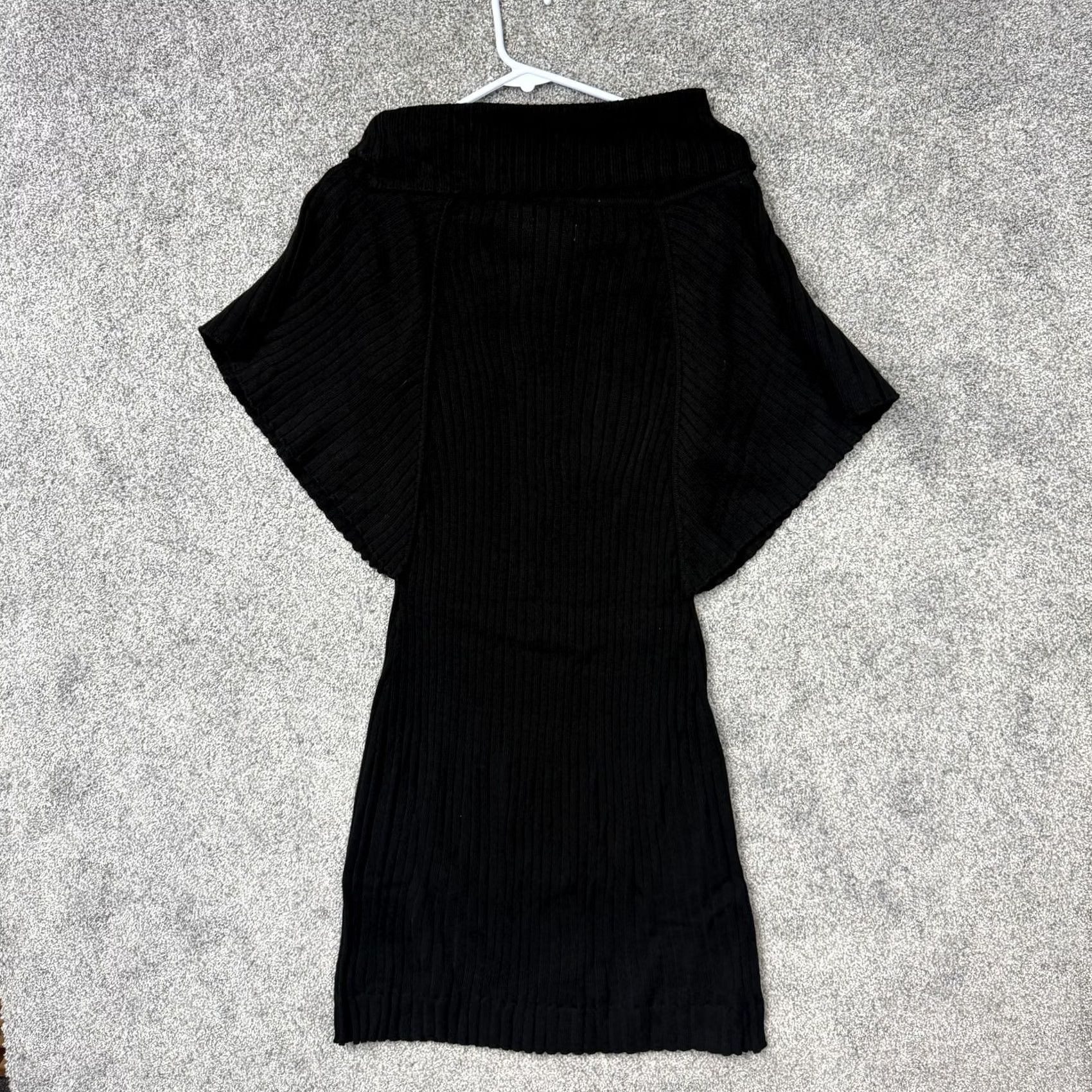 Calvin Klein Calvin Klein Sweater Dress L Black Knit Cowl Neck Dolman Sleeve Knee Length Women Dress Work Casual Vintage: No Size L / US 10 / IT 46 - 7 Thumbnail