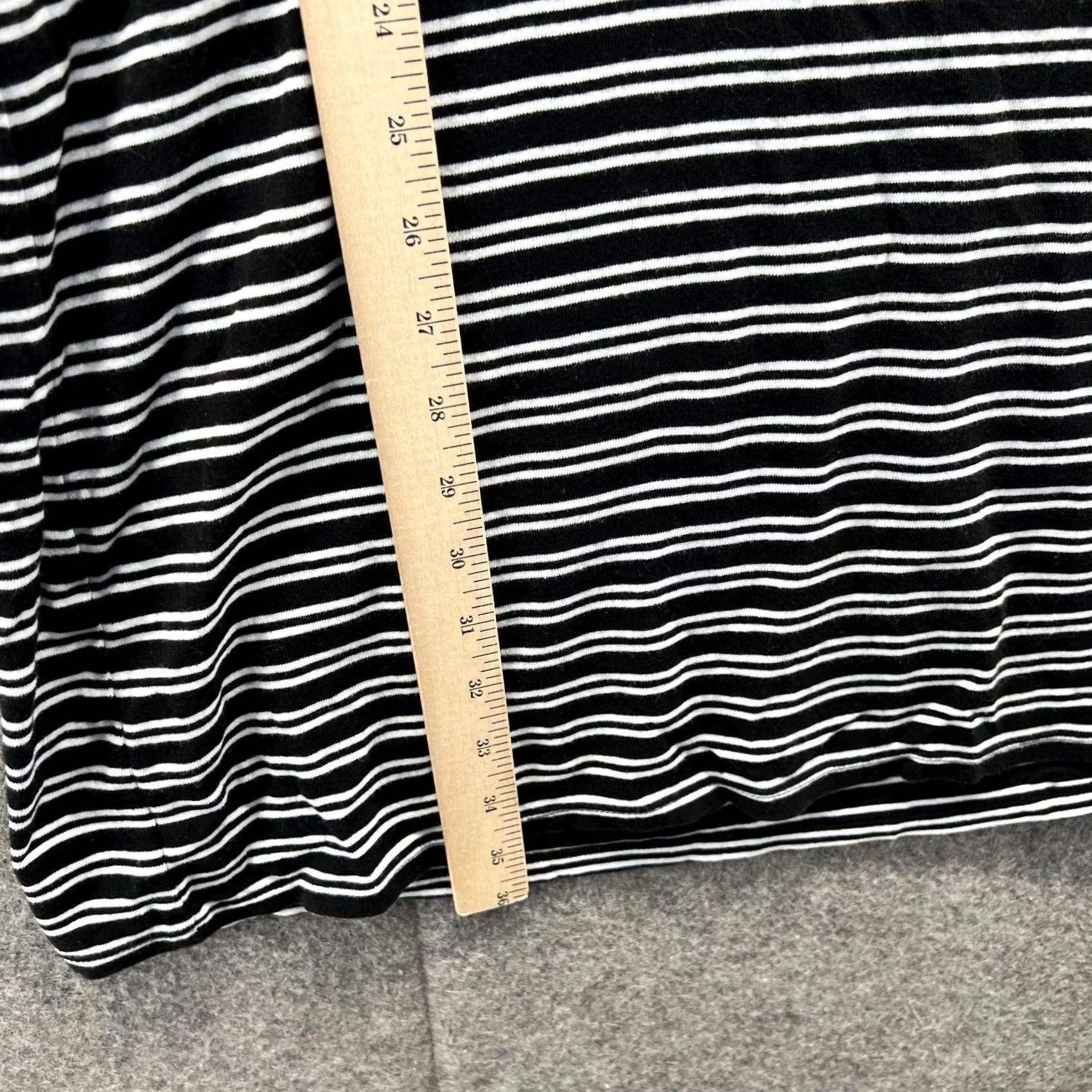 Tommy Hilfiger Tommy Hilfiger Dress Womens Medium Black White Striped V-Neck Stretch Pencil Dress Shirt Dress Mens Womens Girls Size M / US 6-8 / IT 42-44 - 5 Thumbnail