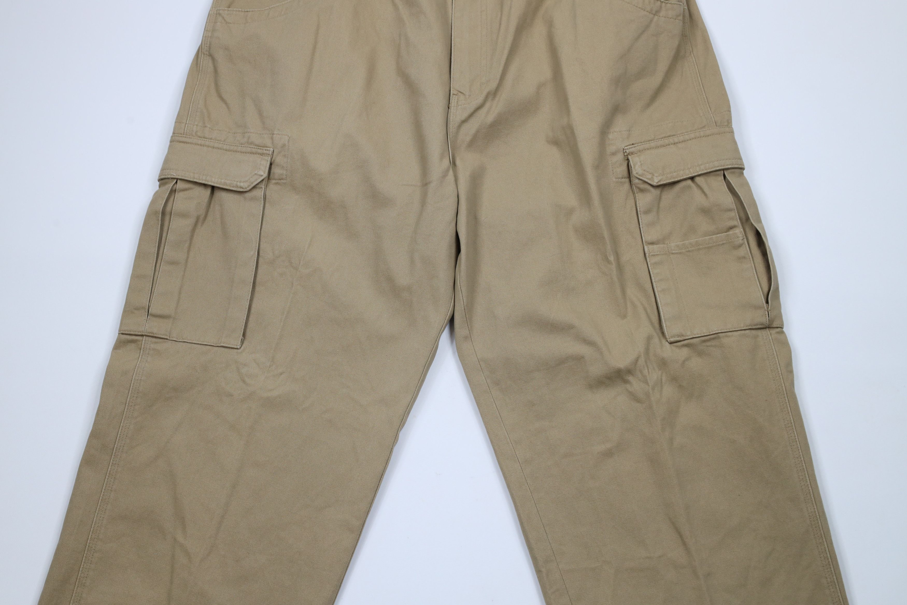 Cabelas × Vintage Vintage 90s Cabelas Wide Leg Cargo Pants Brown Cotton Size US 38 / EU 54 - 3 Thumbnail