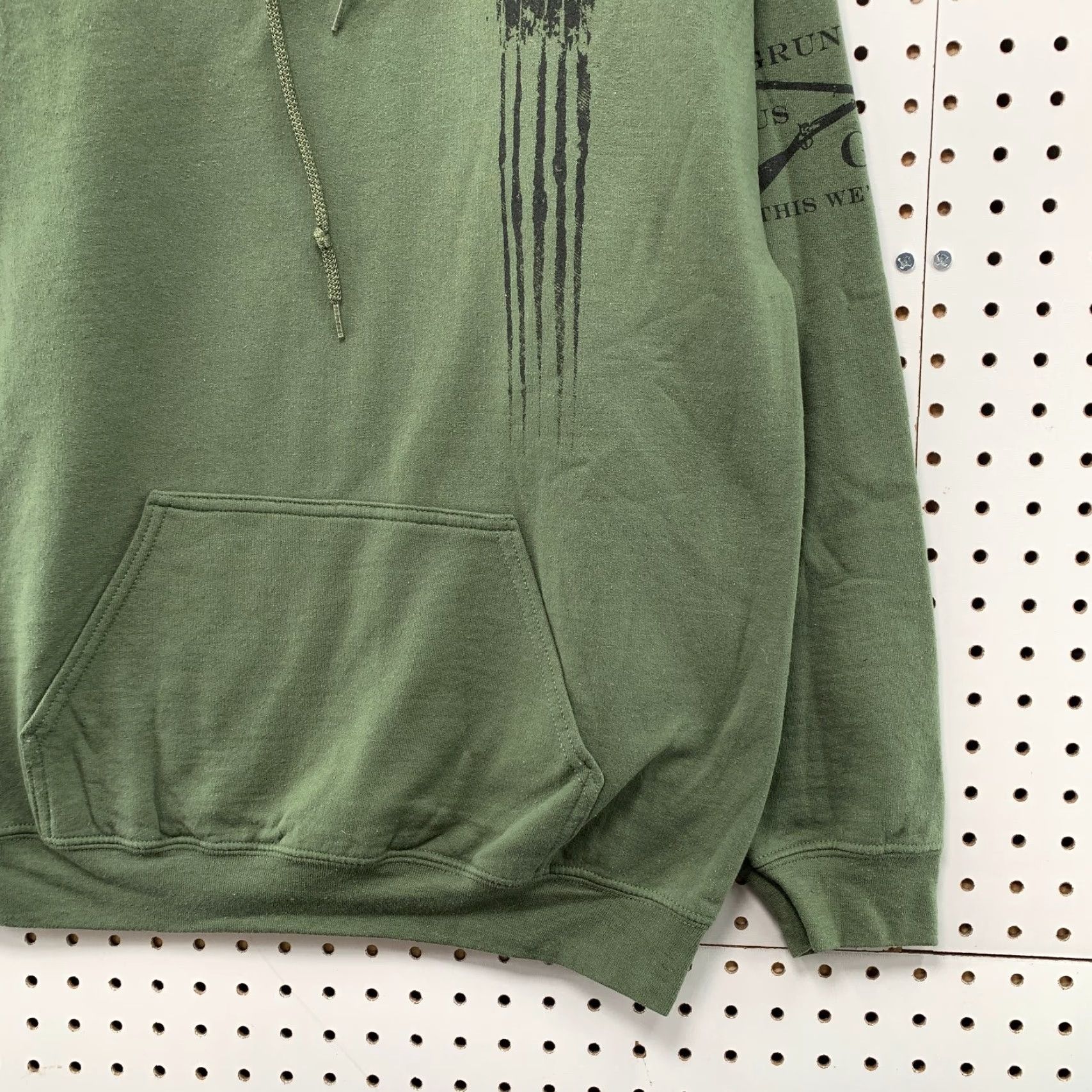 Vintage Grunt Style Sweatshirt Hoodie Mens M Green USA Flag Army Military Hooded Size US M / EU 48-50 / 2 - 6 Thumbnail
