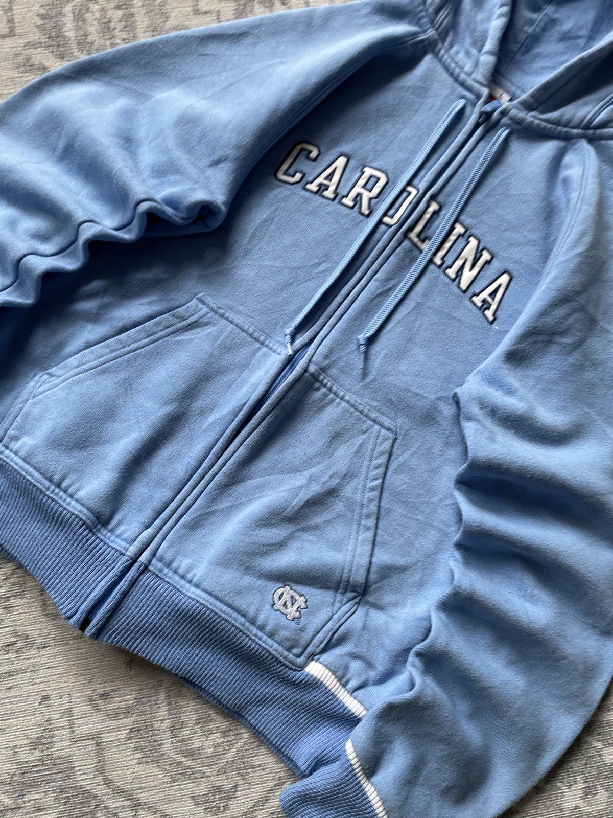Japanese Brand × Nike × Vintage Vintage Nike Carolina Zip Hoodie Big Logo Cropped Japanese Size US S / EU 44-46 / 1 - 4 Thumbnail