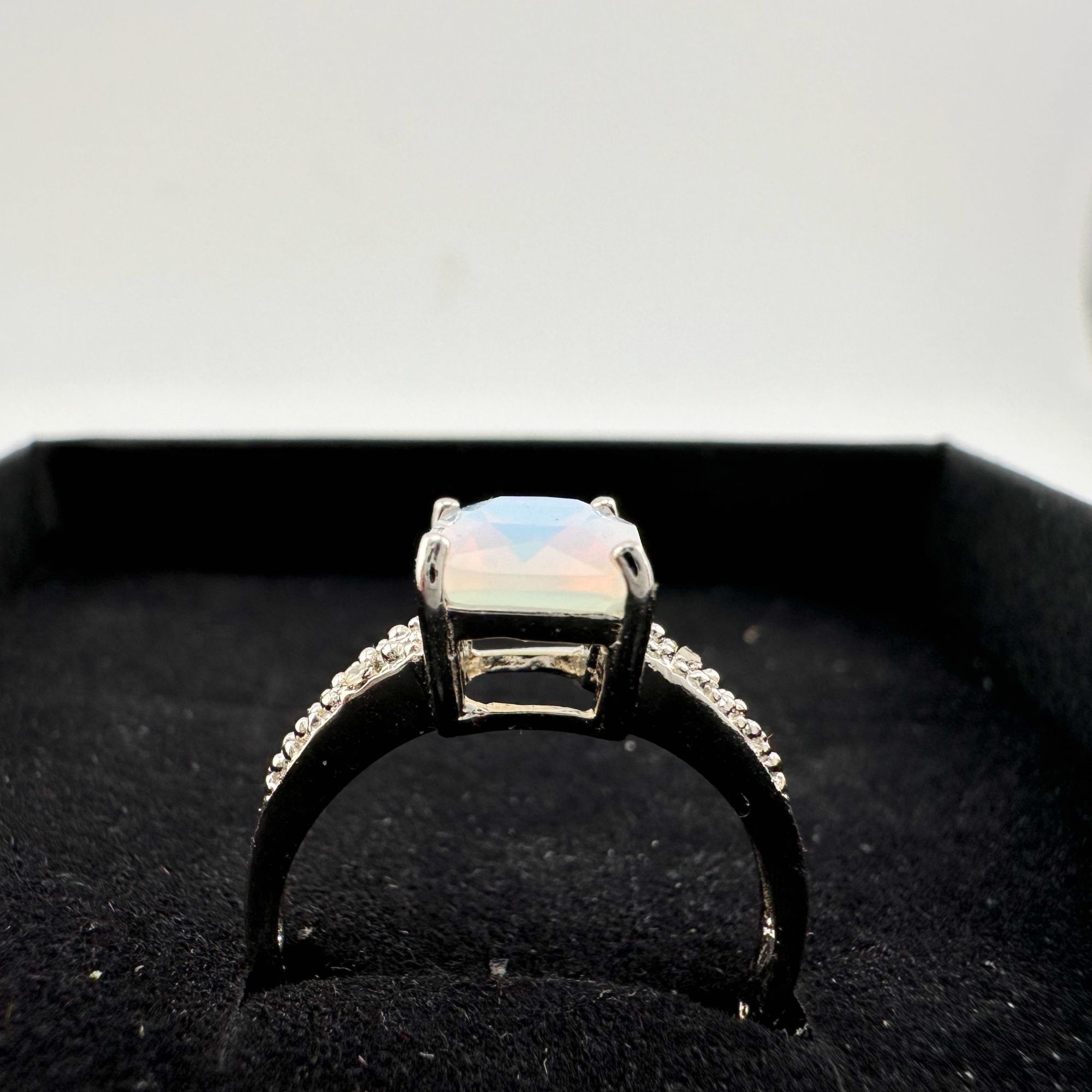 Other Beautiful Natural Opal Ring with Small Diamond Accent - Size Size ONE SIZE - 15 Thumbnail