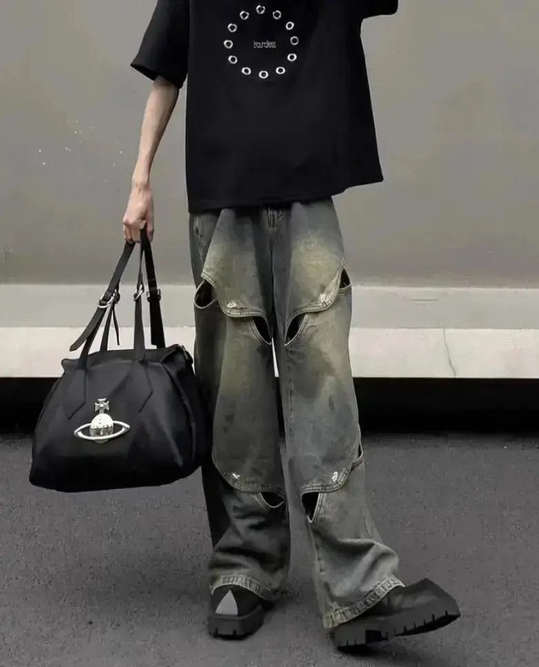 Japanese Brand Loose wide leg personalized jeans Size US 32 / EU 48 - 6 Thumbnail