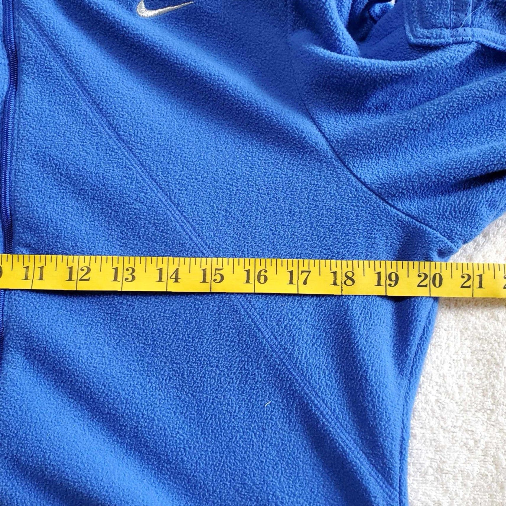 Nike VINTAGE Nike 1/2 Zip Hoodie Womens Large Blue Fleece Long Sleeve Jogging Running Size L / US 10 / IT 46 - 7 Thumbnail