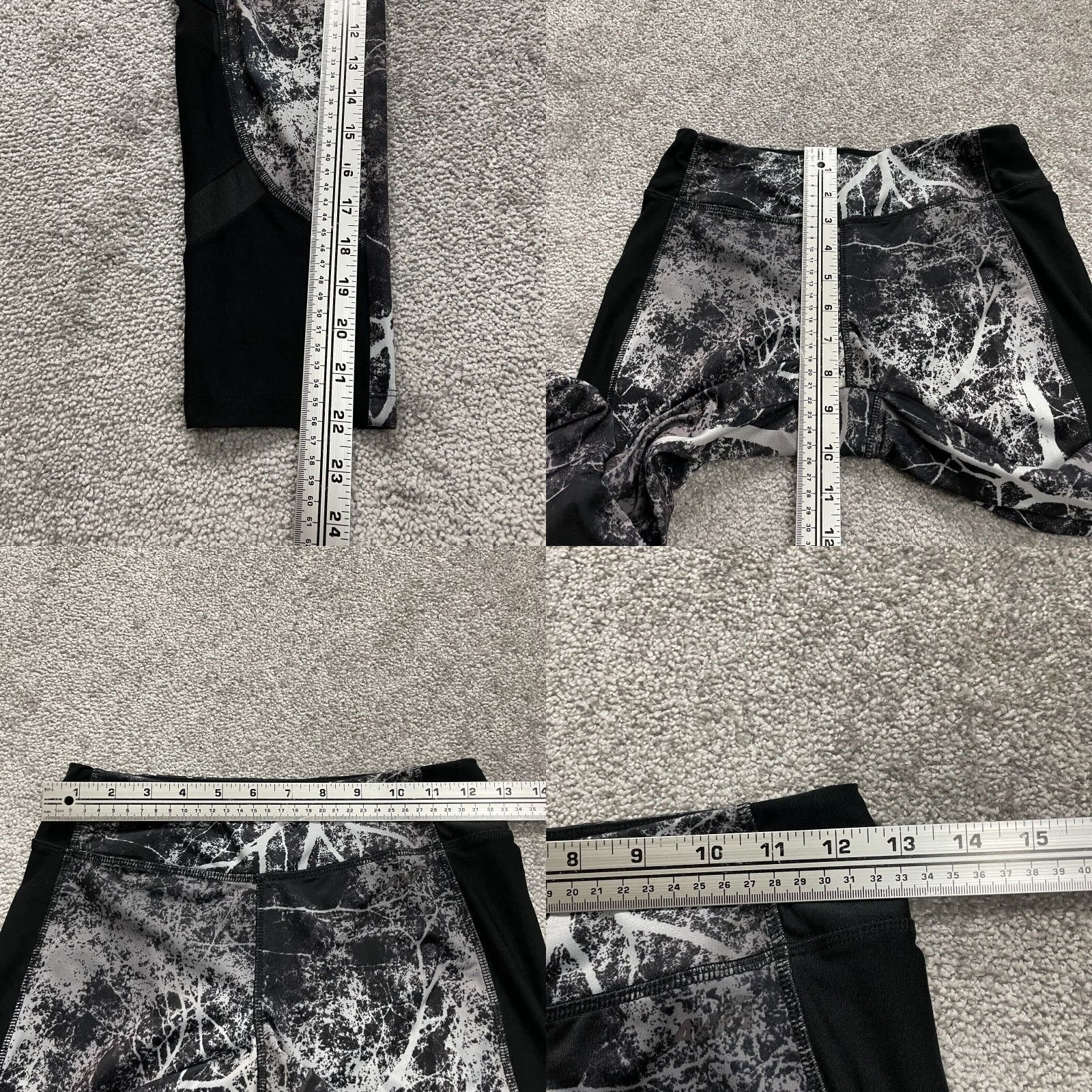 Avia VINTAGE Avia Active Cropped Leggings Womens XS Black Camouflage Athletic Gym 25x22 Size 26" / US 2 / IT 38 - 8 Thumbnail