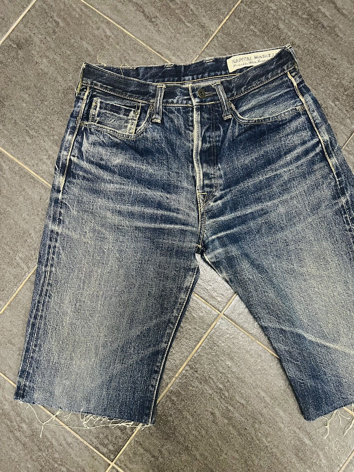 Kapital Kapital Kiro Hirata Crash Selvedge Jeans Denim Short Size US 29 - 3 Thumbnail