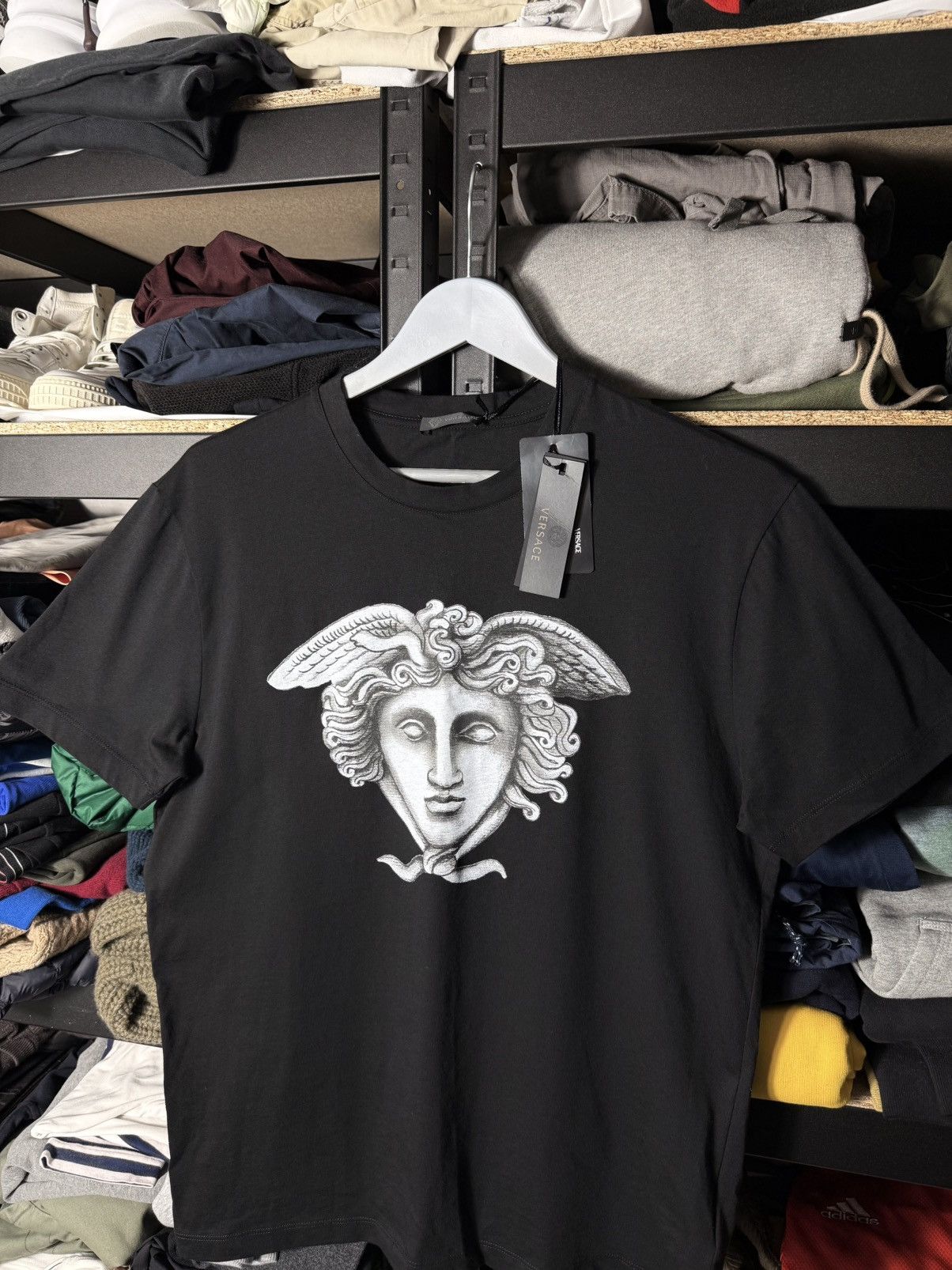 Versace NWT Versace Medusa Head T-Shirt Black Graphic Tee Cotton L Size US L / EU 52-54 / 3 - 3 Thumbnail