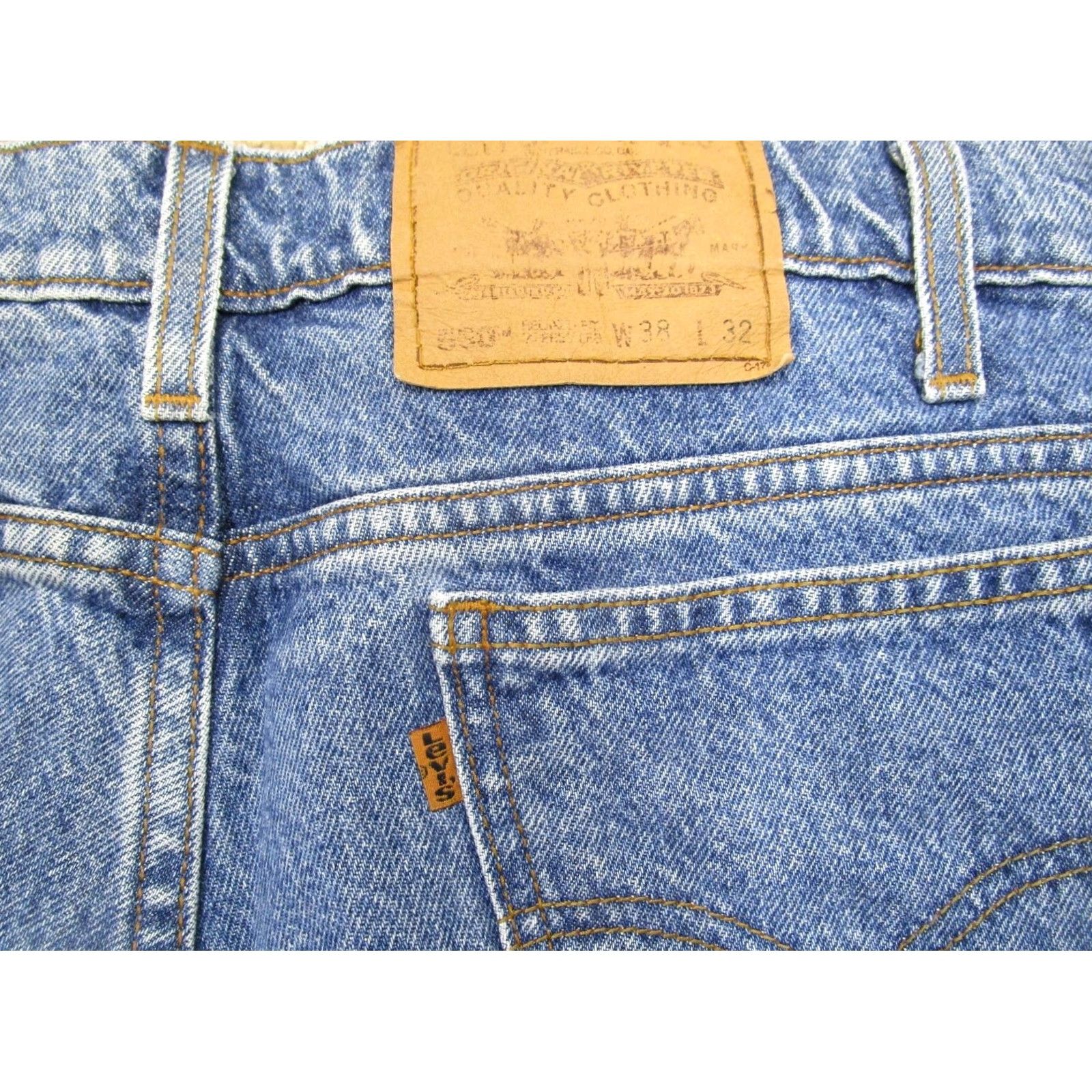 Levi's VINTAGE Levi's 550 Jeans Men 38x32 Blue Light Wash 90s Tapered Pants Logo HIPSTER Retro Levi's 500 Series Size US 38 / EU 54 - 5 Thumbnail