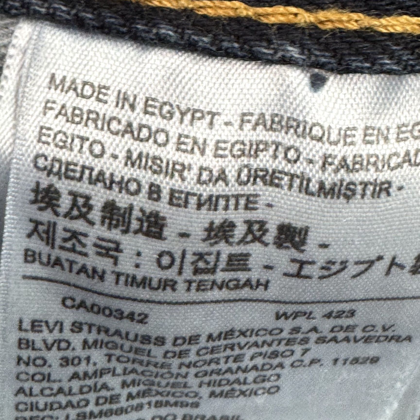 Levi's Levi's 501 Jeans Mens 38x30 Blue Button Fly Denim Pants Faded Dark Stretch Work Jeans Size US 38 / EU 54 - 7 Thumbnail