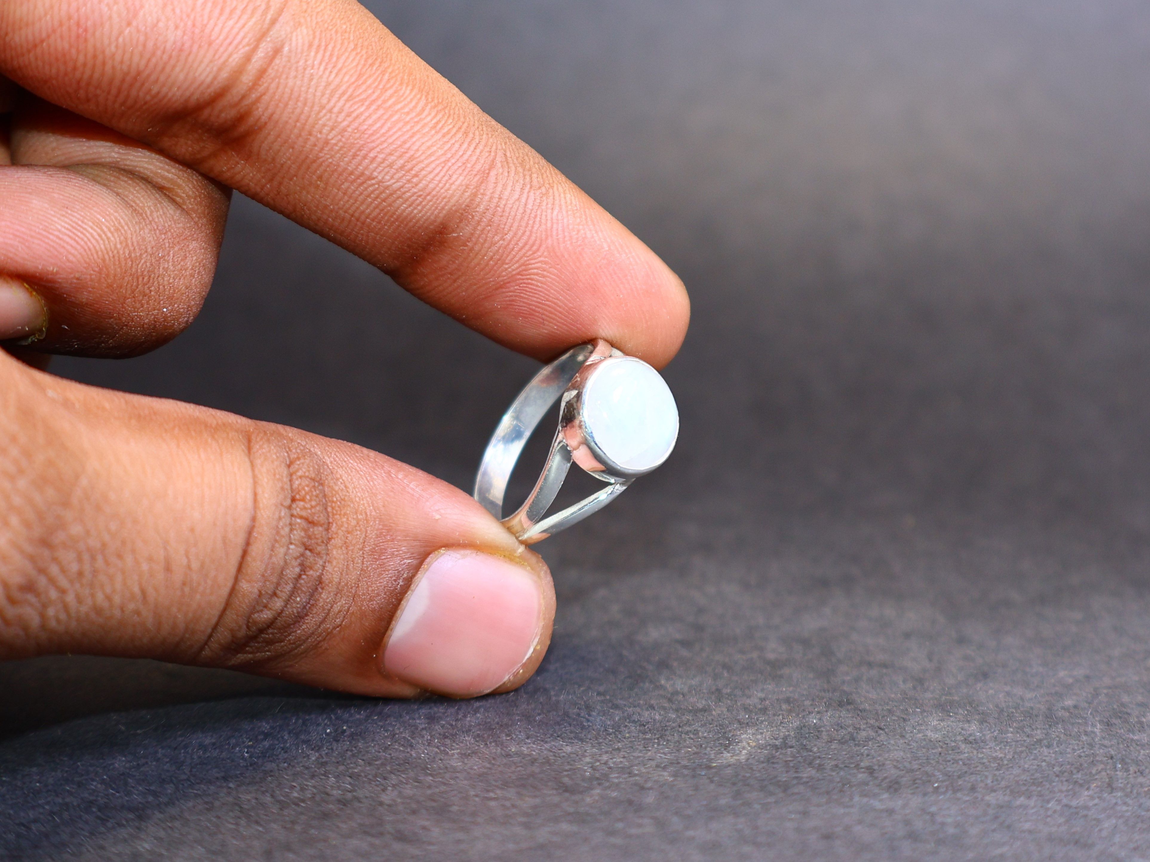 Handmade Moonstone Ring, 925 Sterling Silver, Women Handmade Ring, Size ONE SIZE - 7 Thumbnail