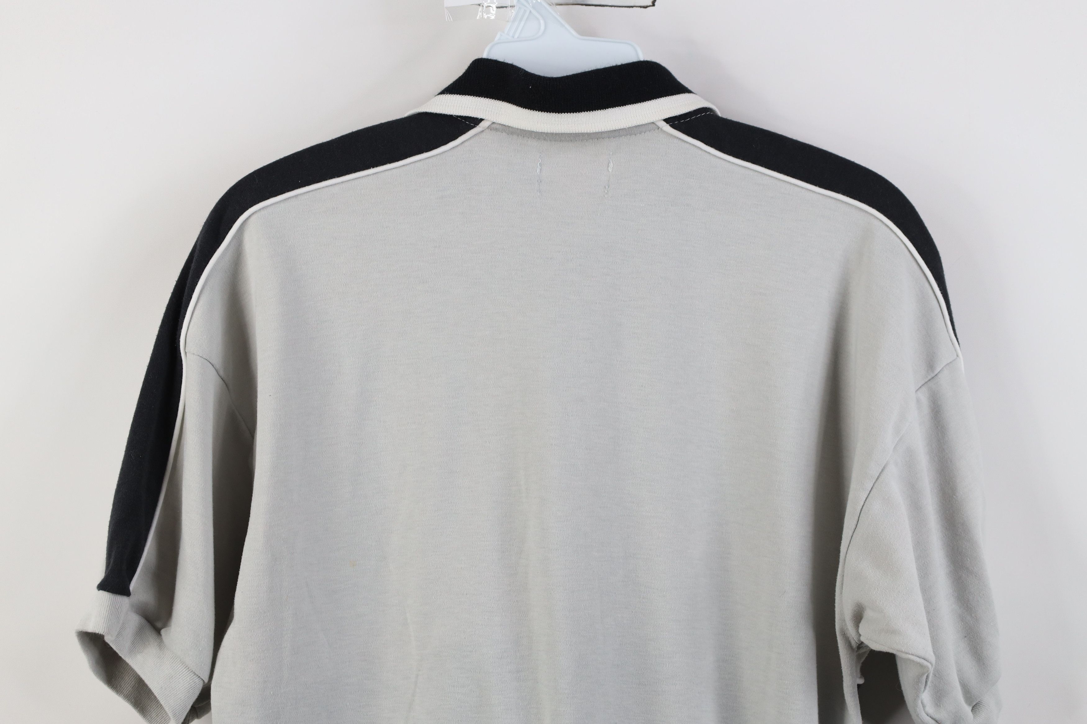 Vintage Vintage 90s Streetwear Striped Pullover Polo Shirt Gray Size L / US 10 / IT 46 - 11 Thumbnail