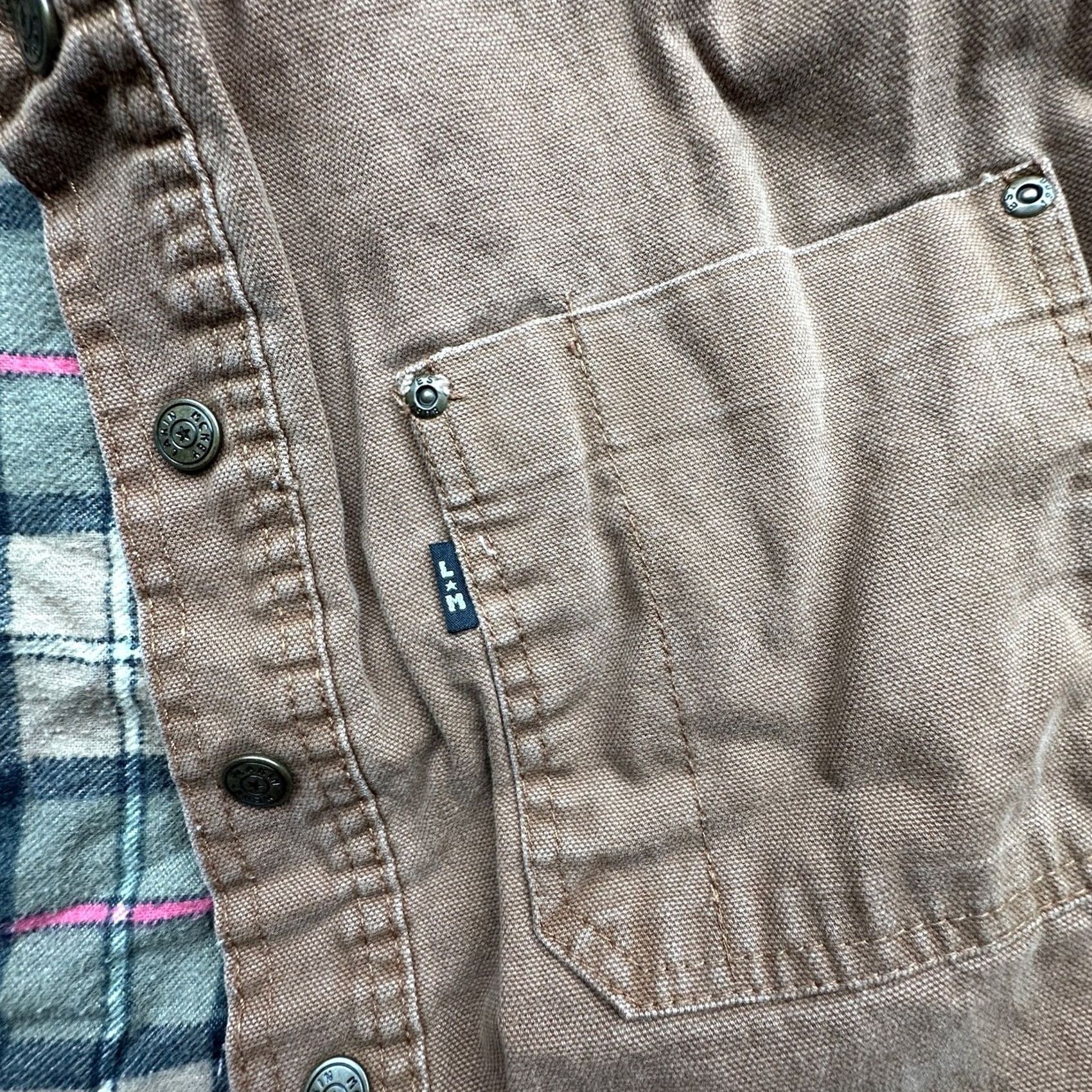 CO Lakin McKey Trading Co Key Flannel Lined Duck Canvas Shirt Shacket Brown Pocket Shacket Shirt Shacket Brown L Linen? Size US L / EU 52-54 / 3 - 7 Thumbnail