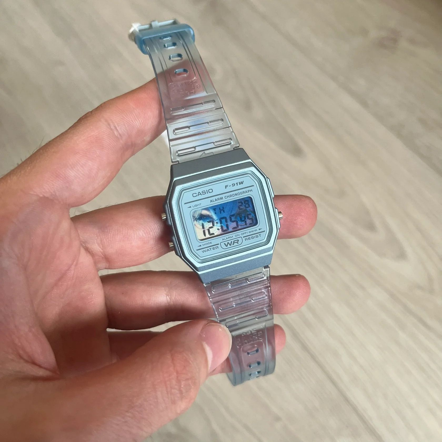 Casio Casio F-91W "Ocean Eyes" Blue Digital Watch Size ONE SIZE - 4 Thumbnail