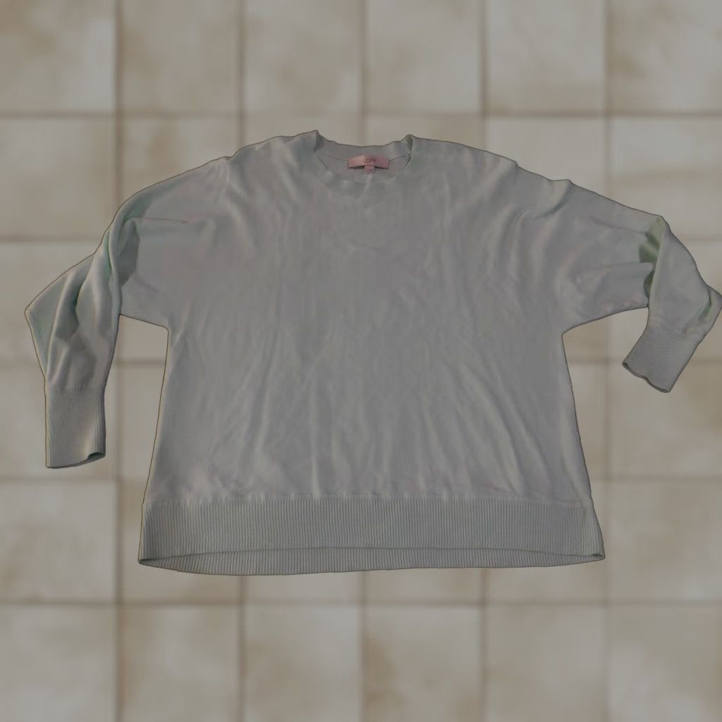 Loft VINTAGE LOFT Sweater Womens Medium Mint Green Crewneck Pullover Long Sleeve Ribbed Hem Size M / US 6-8 / IT 42-44 - 1 Thumbnail