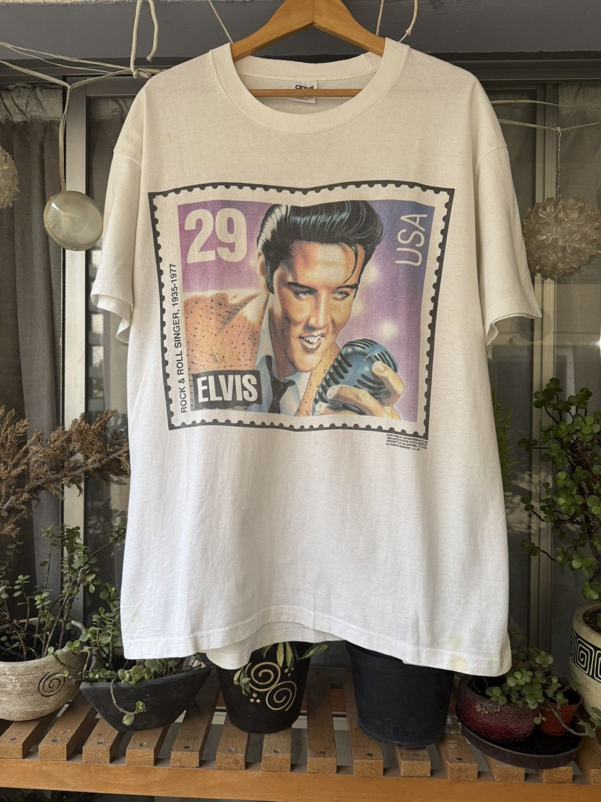 Band Tees × Vintage Vintage 90’s Elvis Presley Size US XL / EU 56 / 4 - 2 Thumbnail