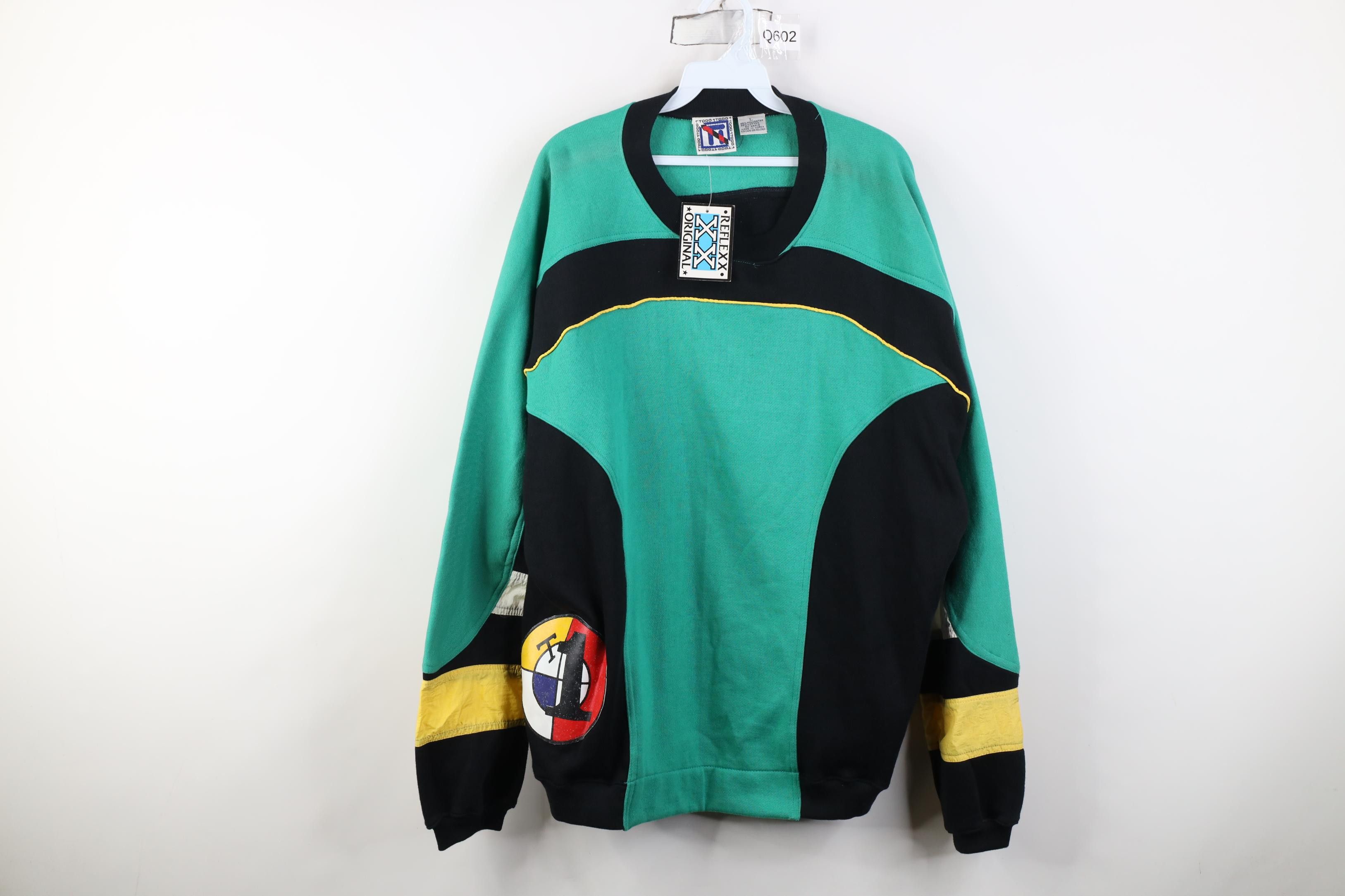 Vintage Deadstock Vintage 90s Streetwear Block Bullseye Sweatshirt Size US L / EU 52-54 / 3 - 1 Thumbnail