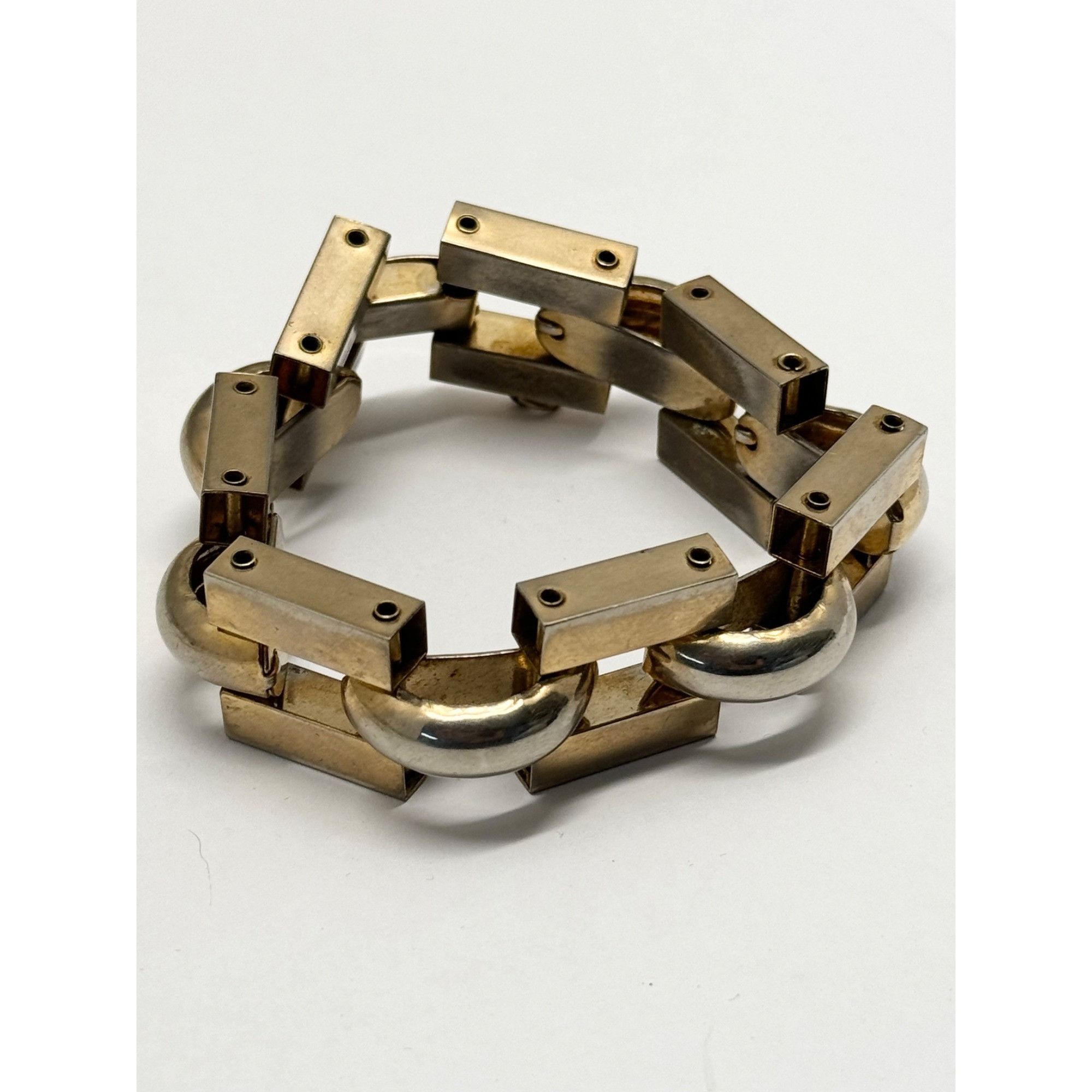 Vintage Vintage gold geometric bracelet Size ONE SIZE - 2 Thumbnail