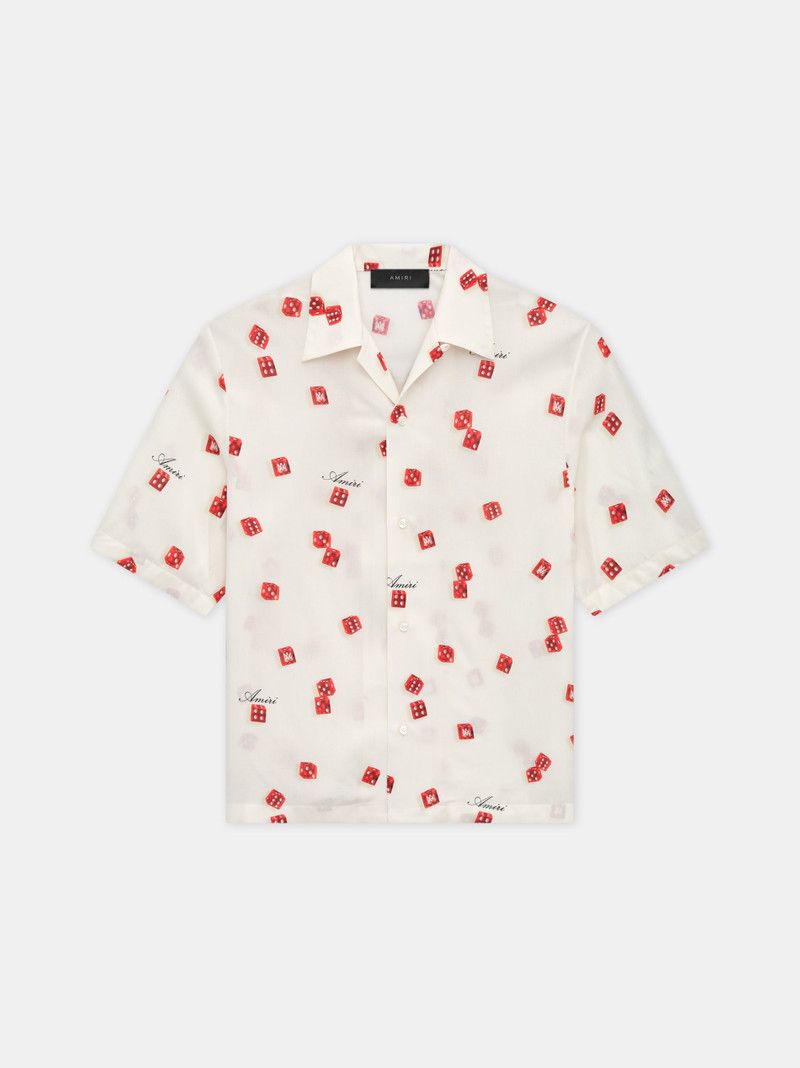 Amiri o1s1wg110326 Dice Bowling Shirt in Ivory Size US S / EU 44-46 / 1 - 1 Thumbnail