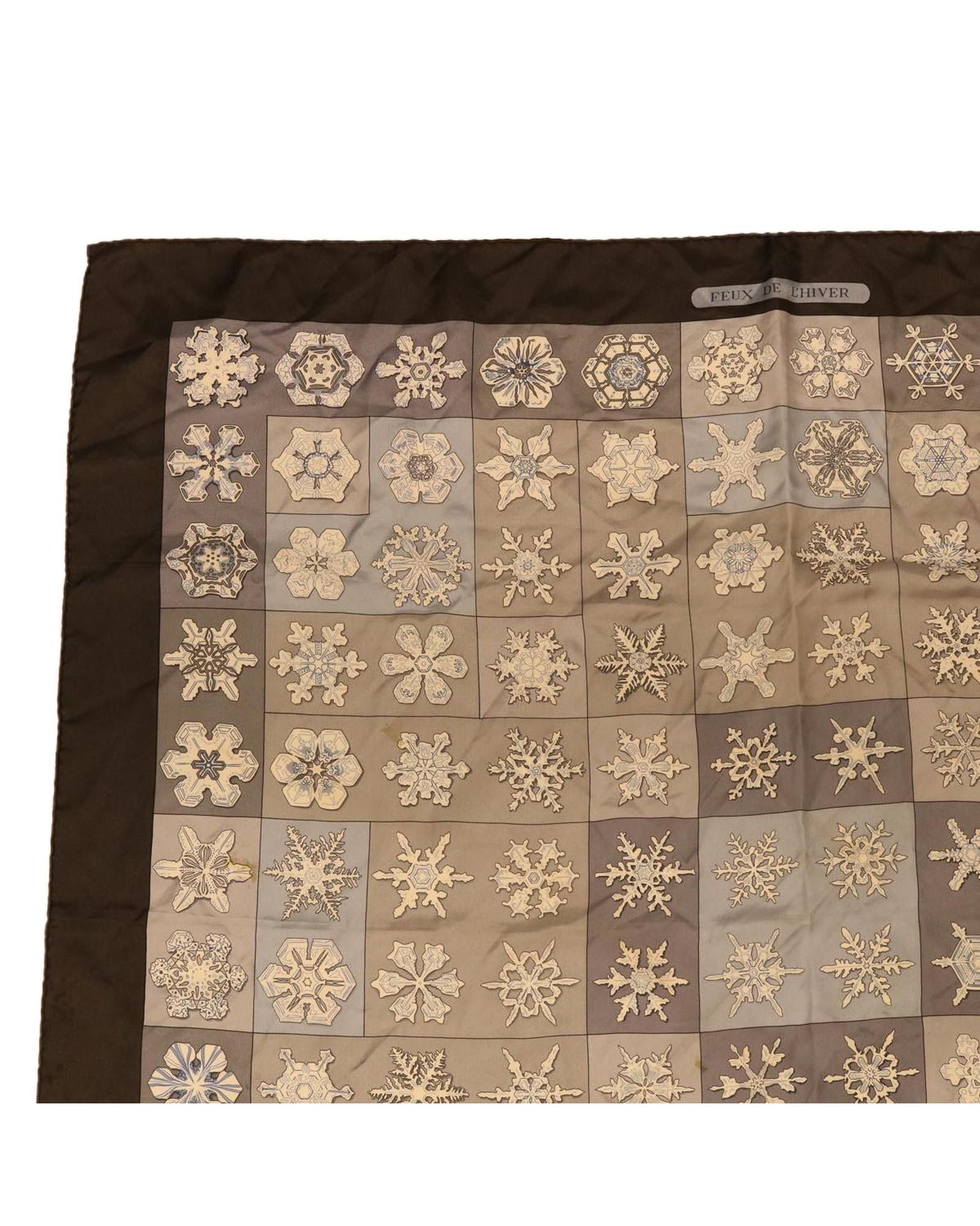 image of Hermes Elegant Grey Silk Scarf, Women's
