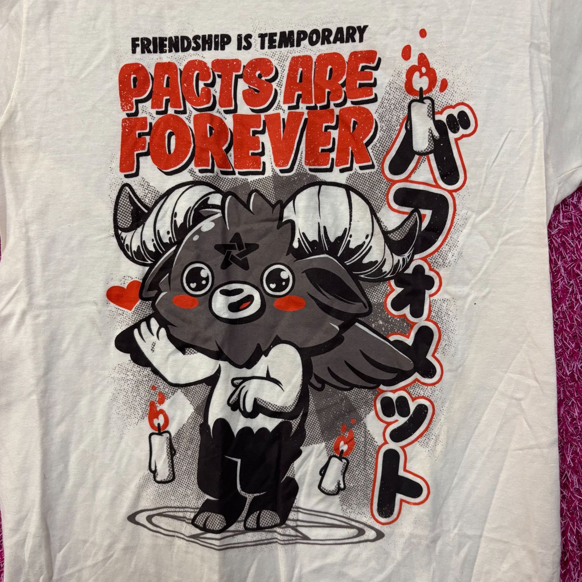 Other Black Matter Pacts Are Forever Baphomet Beige T-Shirt Small Size US S / EU 44-46 / 1 - 2 Thumbnail