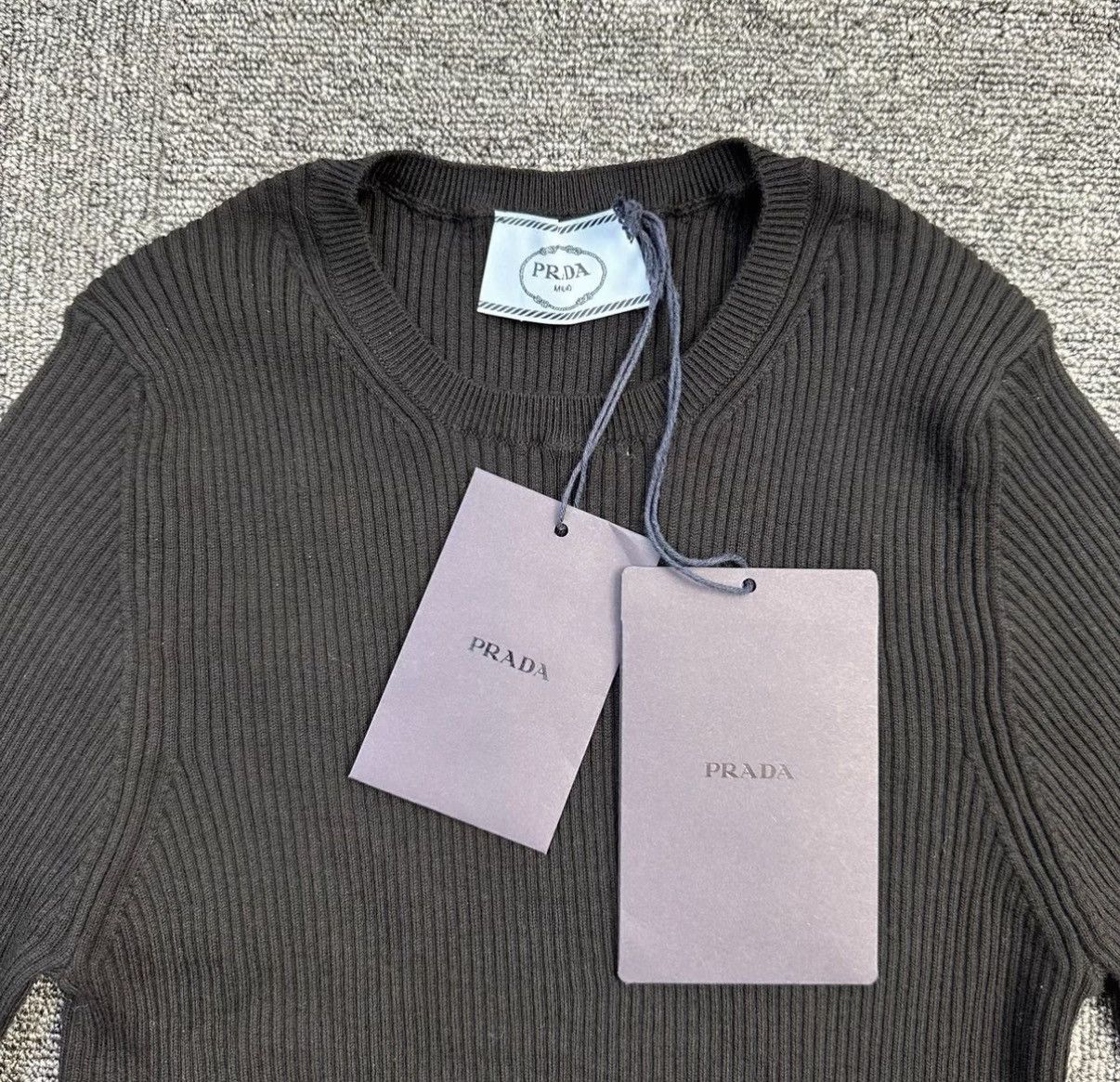 Prada Prada Black Crew Neck Knit Base Layer K12 Size S / US 4 / IT 40 - 4 Thumbnail