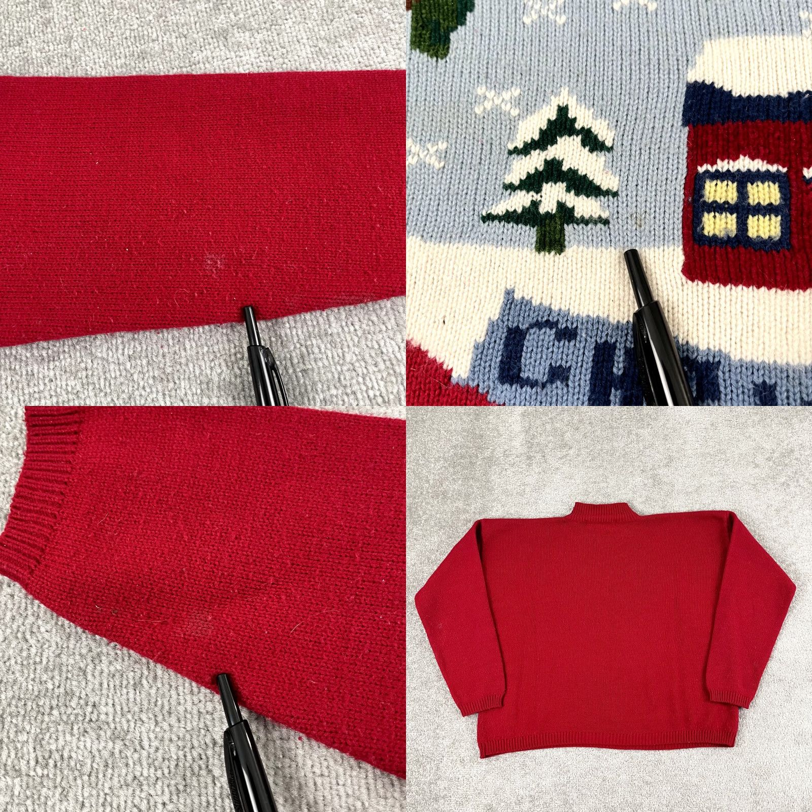 Vintage KAREN SCOTT Sweater Women Large Red Angora Blend Mock Neck Christmas Holiday Casual Workwear Knit Pullover Size L / US 10 / IT 46 - 8 Thumbnail