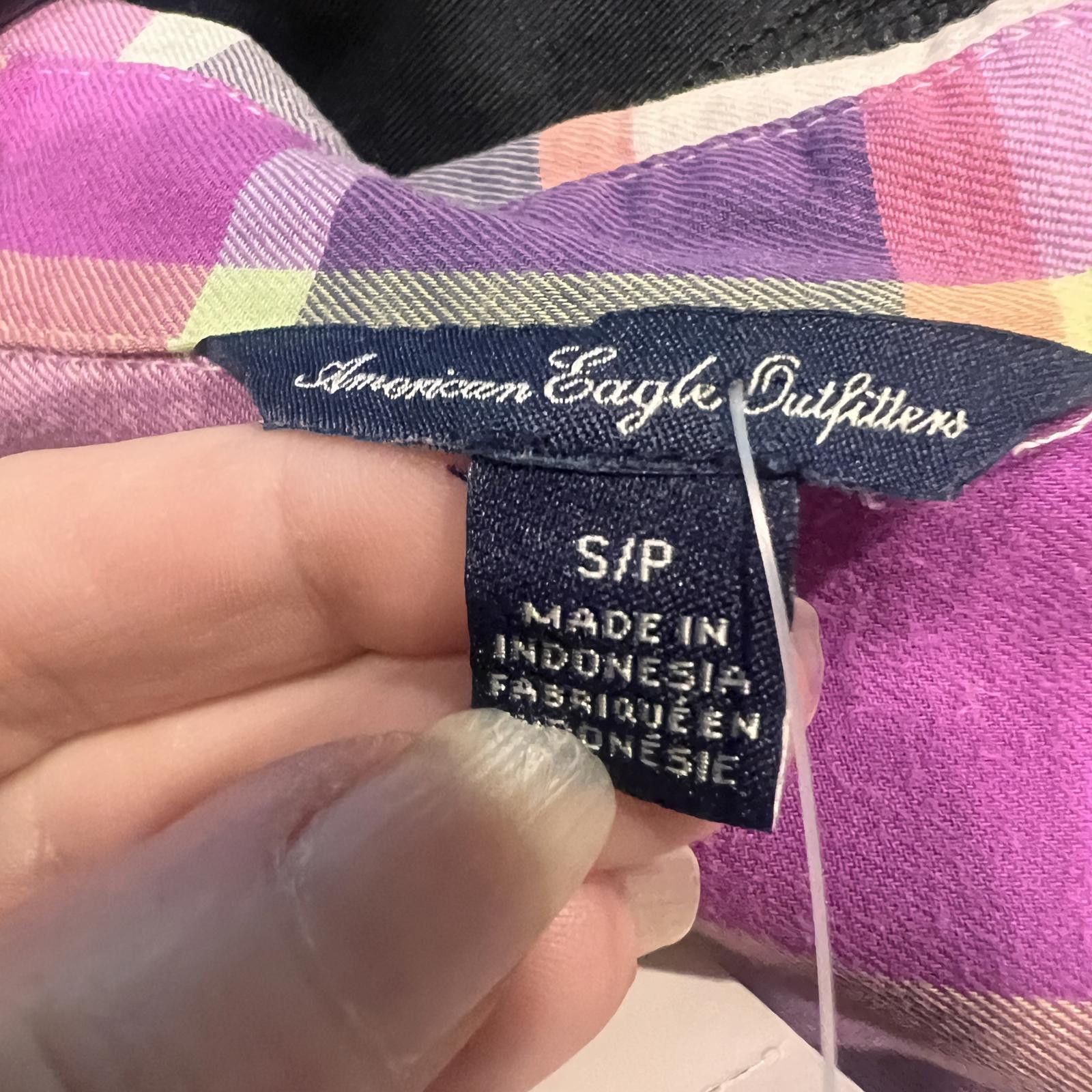 American Eagle Outfitters American Eagle Outfitters Womens Plaid Button-Up Shirt Size Size S / US 4 / IT 40 - 4 Thumbnail