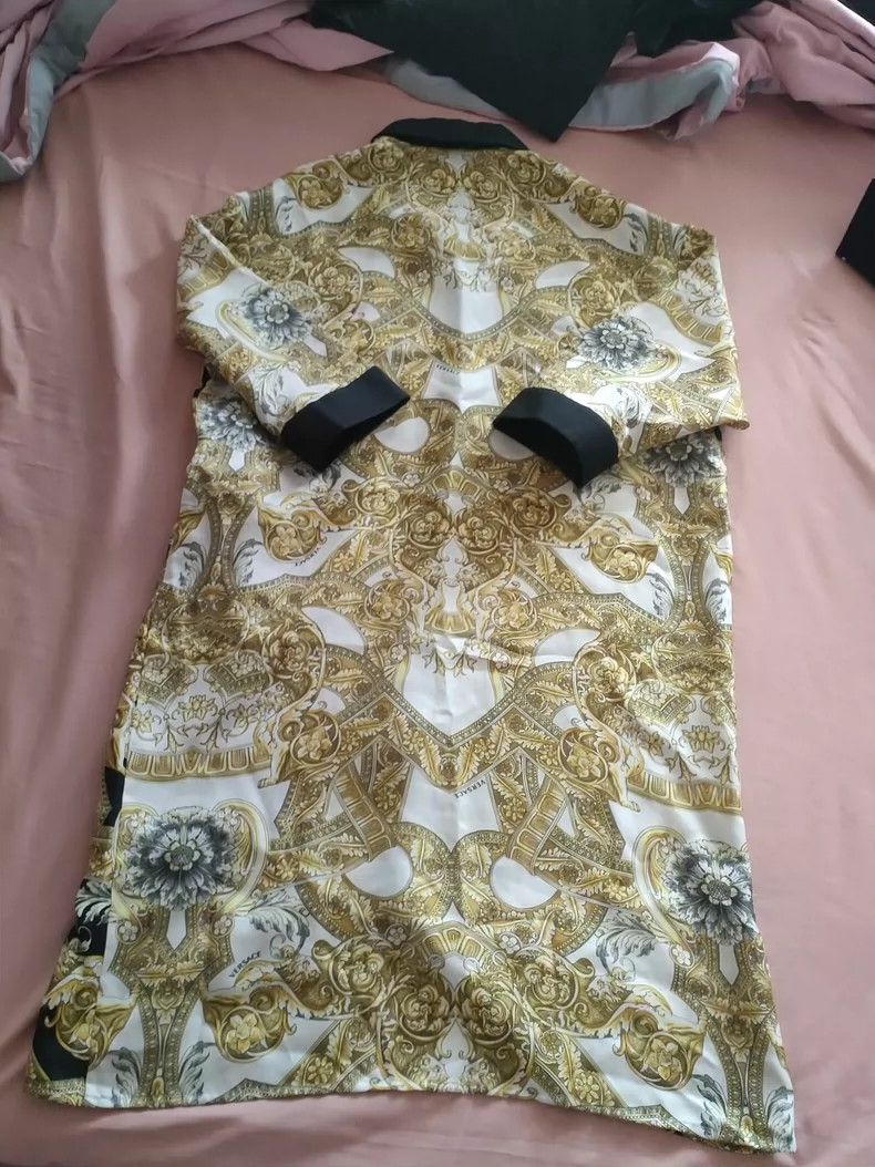 Versace Versace Dress with a gold baroque print Size US S / EU 44-46 / 1 - 4 Thumbnail