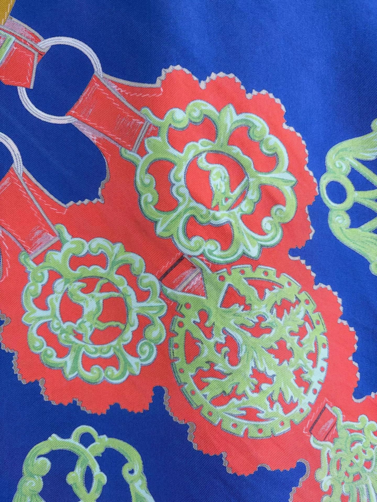 Hermes HERMES Bronze Pattern Scarf Shawl K1 Size ONE SIZE - 4 Thumbnail