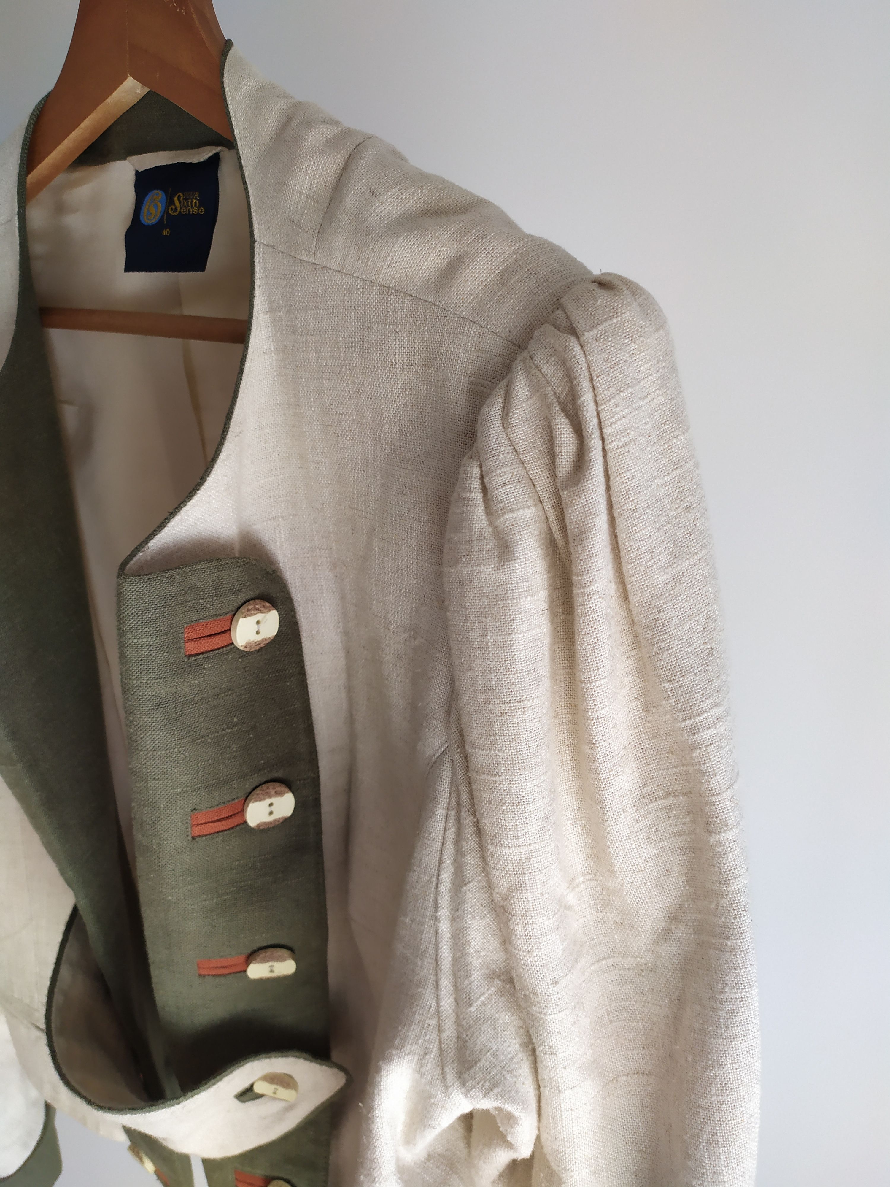 The Difference women's Bavarian country linen jacket blazer L drindl folk Size L / US 10 / IT 46 - 3 Thumbnail