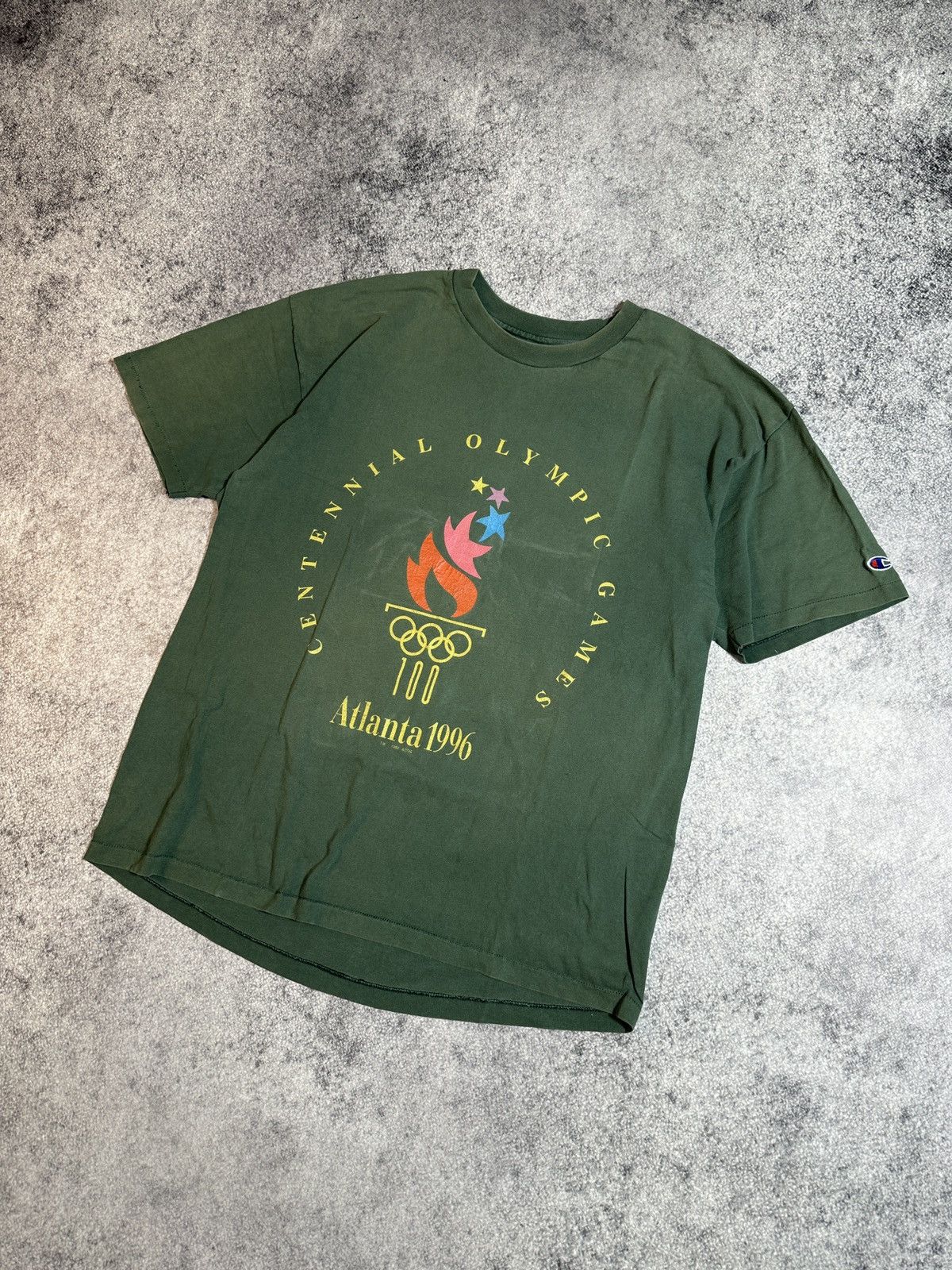 Champion × USA Olympics Vintage Champion Atlanta 1996 Olympic Games T-shirt USA Rare Size US XL / EU 56 / 4 - 1 Thumbnail
