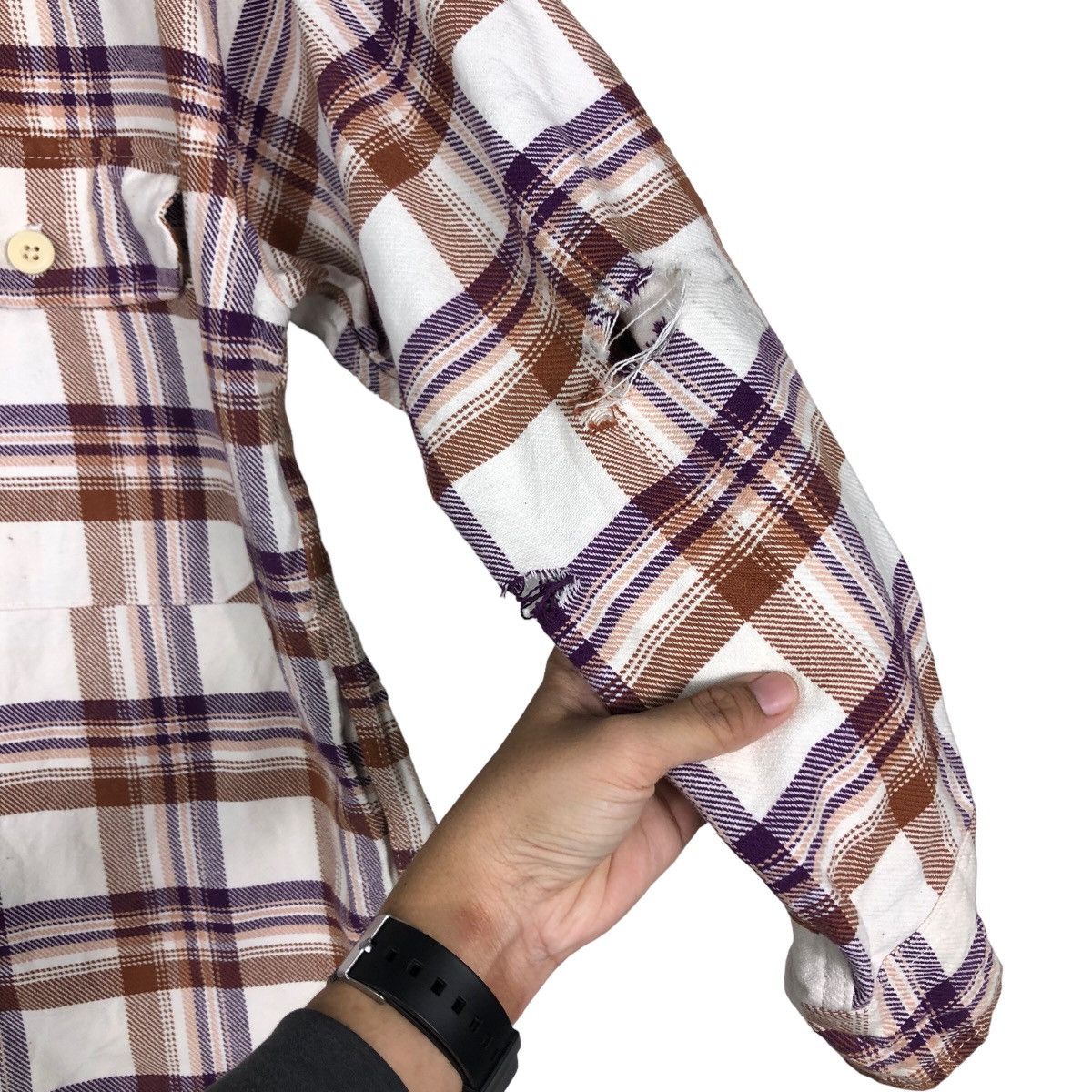 Issey Miyake Vintage Flannel Shirt Jacket GU Japan Tartan Design Checked Size US M / EU 48-50 / 2 - 17 Thumbnail