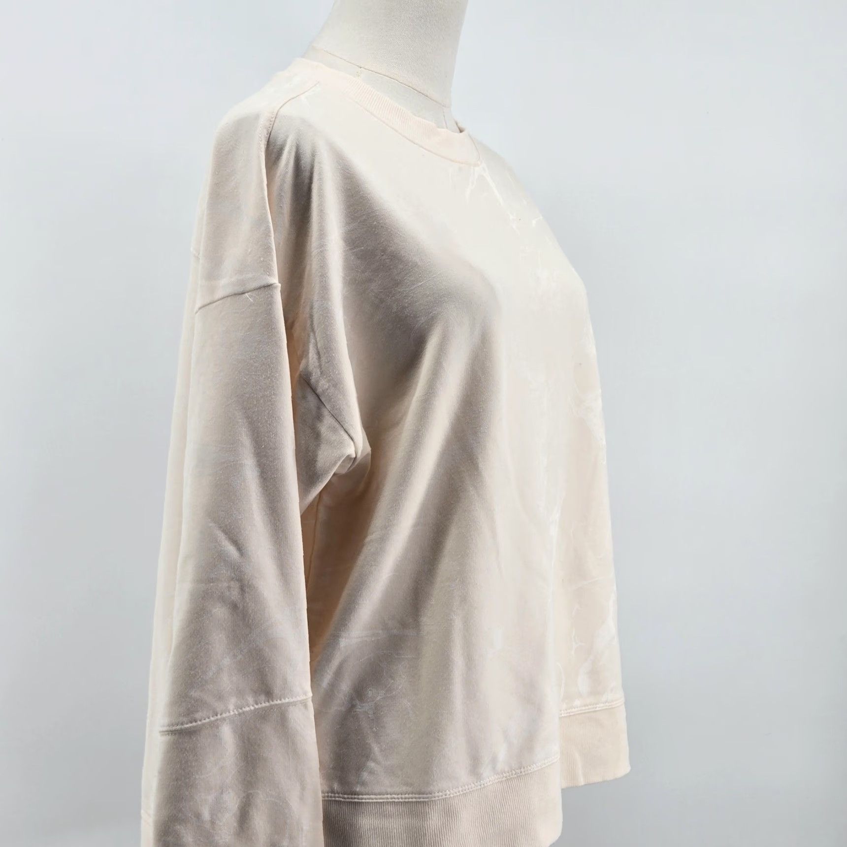 Vintage All In Motion Sweatshirt Womens M White Pullover Fleece Oversized Relaxed Fit Size M / US 6-8 / IT 42-44 - 3 Thumbnail