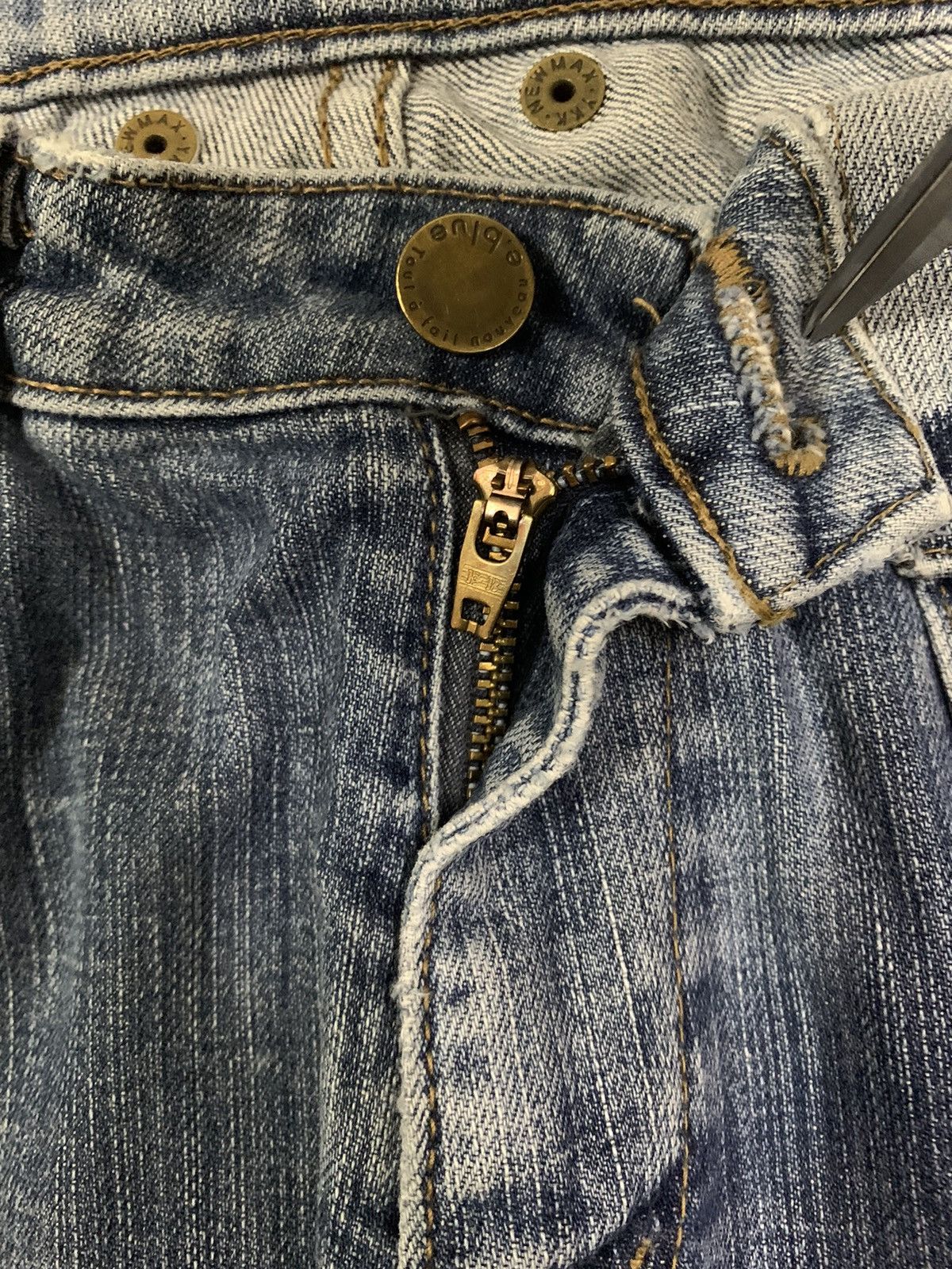 Hysteric Glamour Vintage Japanese Brand E.Blue Ripped Flare Bush Cargo Jeans Size US 28 / EU 44 - 5 Thumbnail