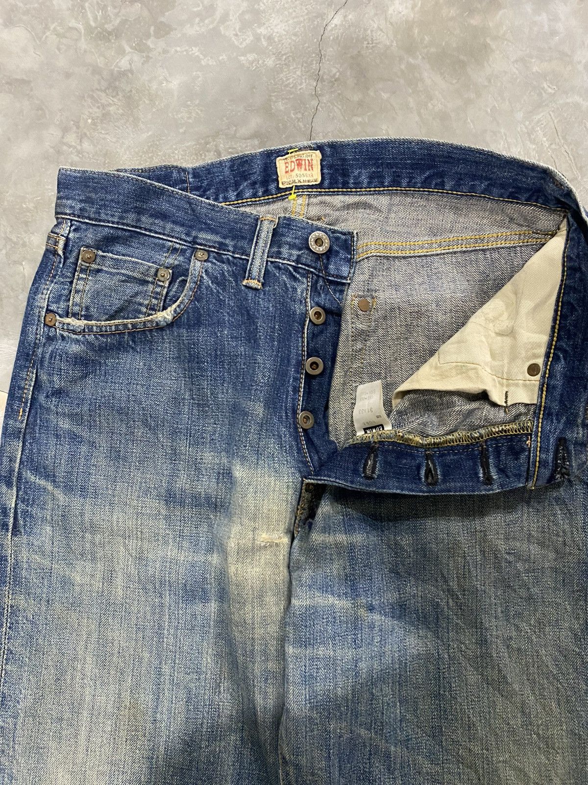 Kapital Vintage Edwin 505 SXR Distressed Special Made Selvedge Jeans Size US 31 - 4 Thumbnail