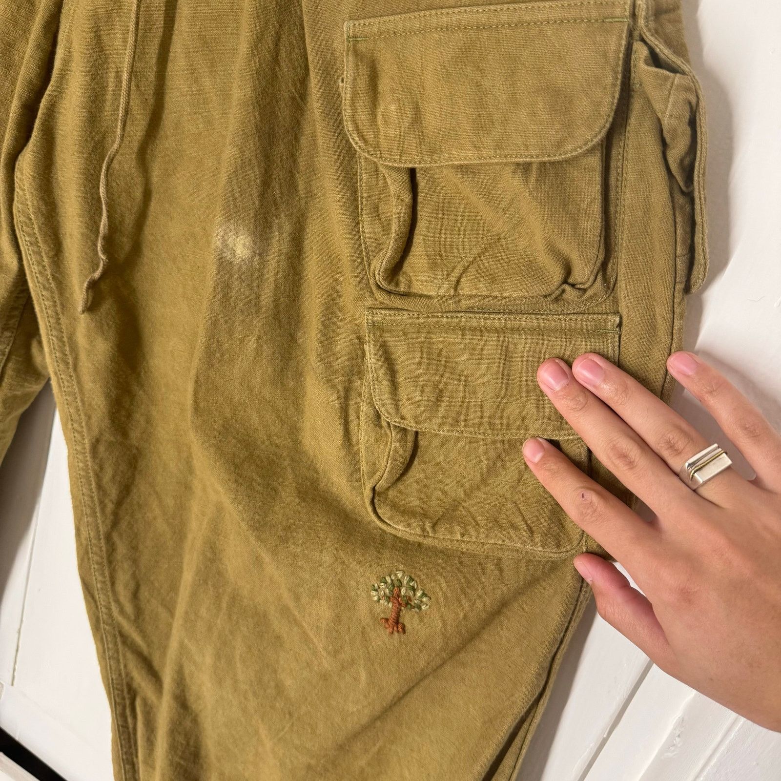 Story Mfg. STORY MFG. Forager Cargo Cotton Trousers Green Sz Small/32 Size US 32 / EU 48 - 10 Thumbnail