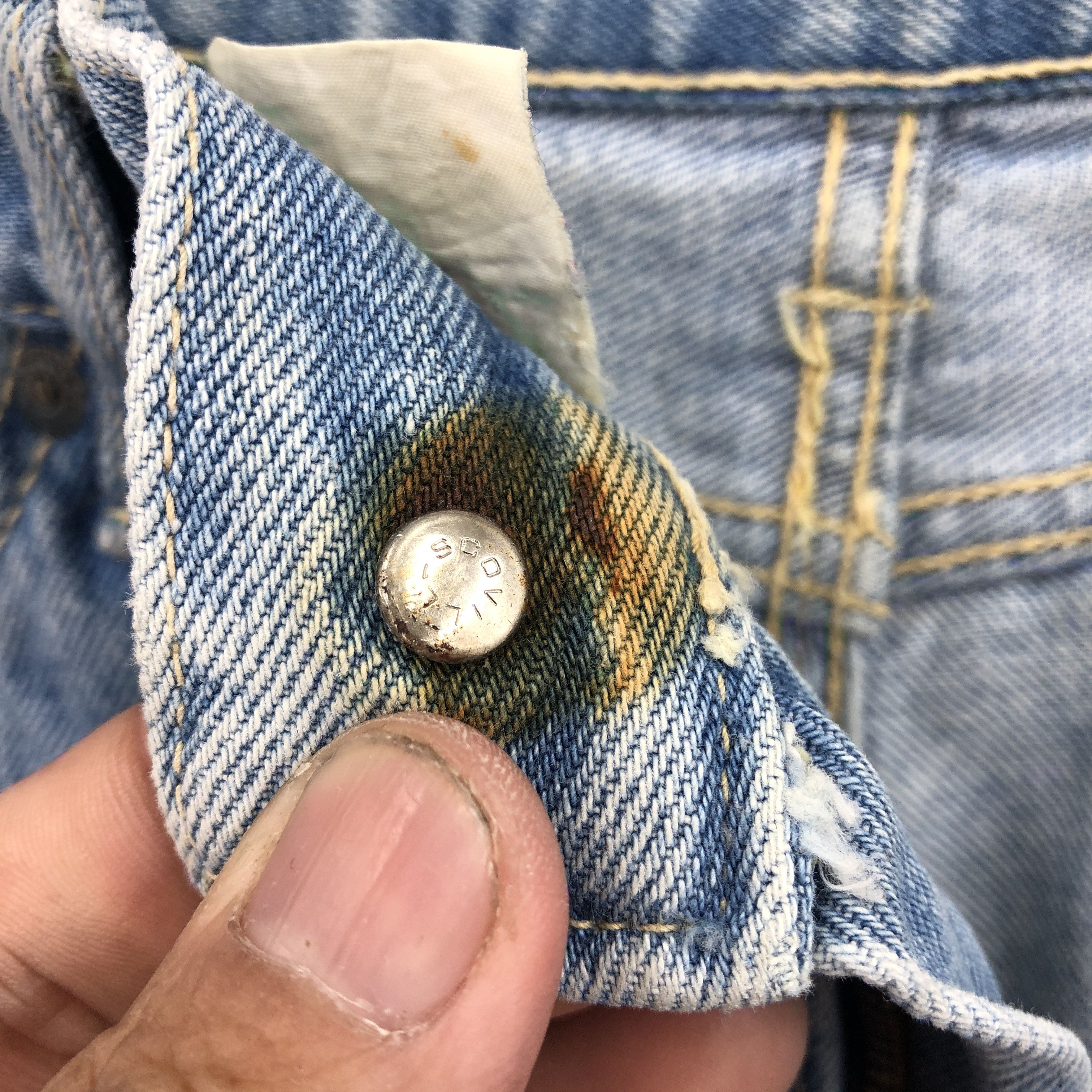 Japanese Brand Vintage Blueway Faded Jeans 90s Dirty Blueway Denim Size 24" / US 00 / IT 34 - 8 Thumbnail