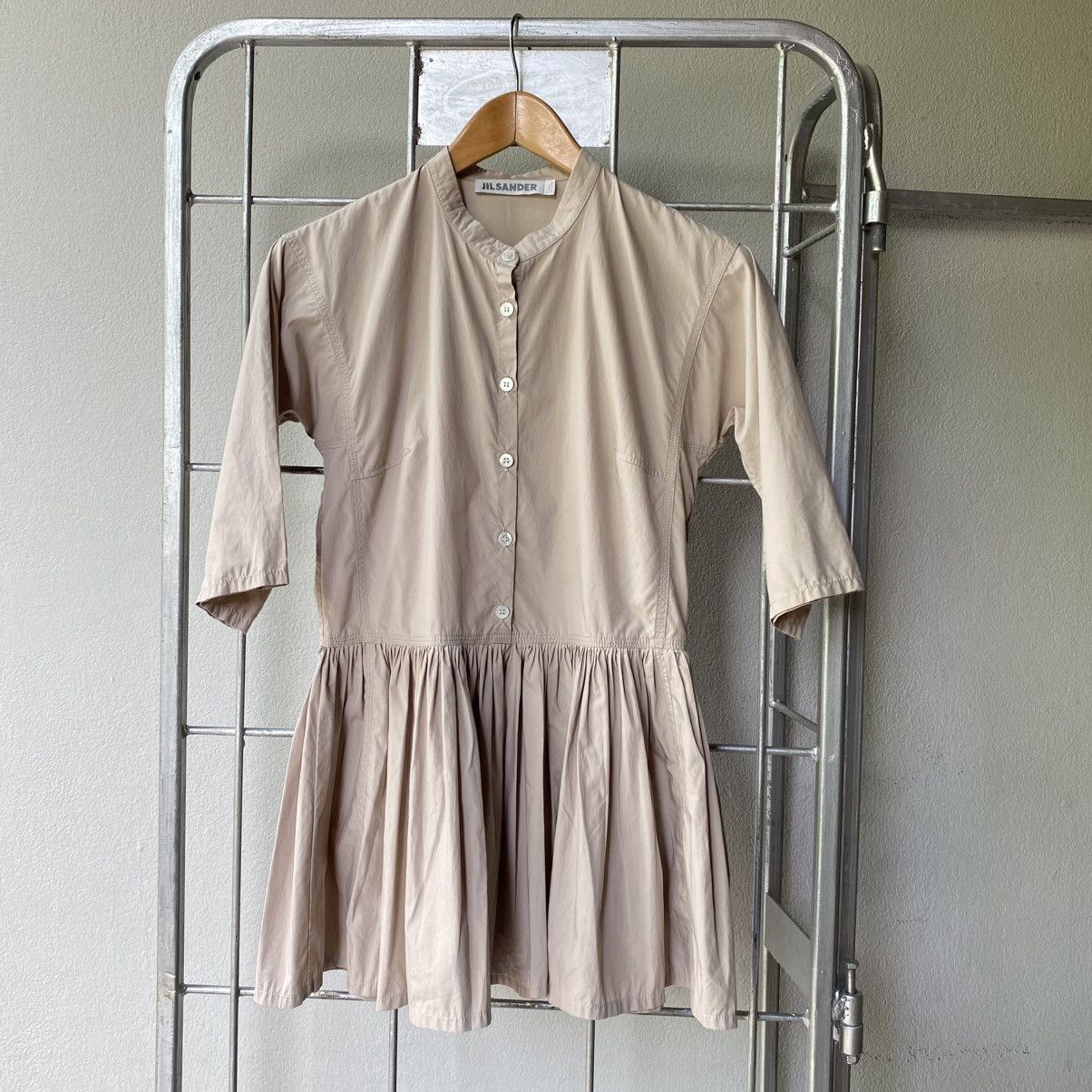 Jil Sander Jil Sander Mandarin Collar 3/4 Sleeve Blouse Size XXS / US 00 / IT 34 - 3 Thumbnail