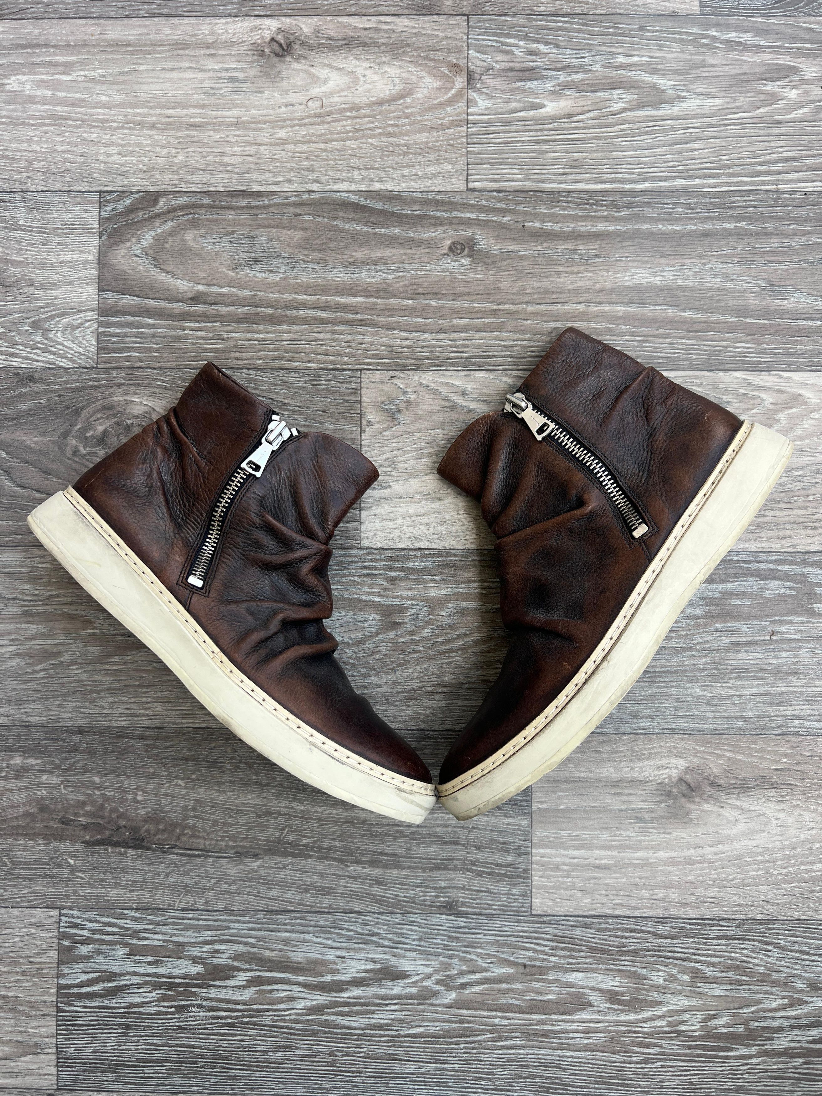 John Varvatos John Varvatos 315 Mac Double-Zip Leather Sneakers Sz 43 Size US 9.5 / EU 42-43 - 11 Thumbnail