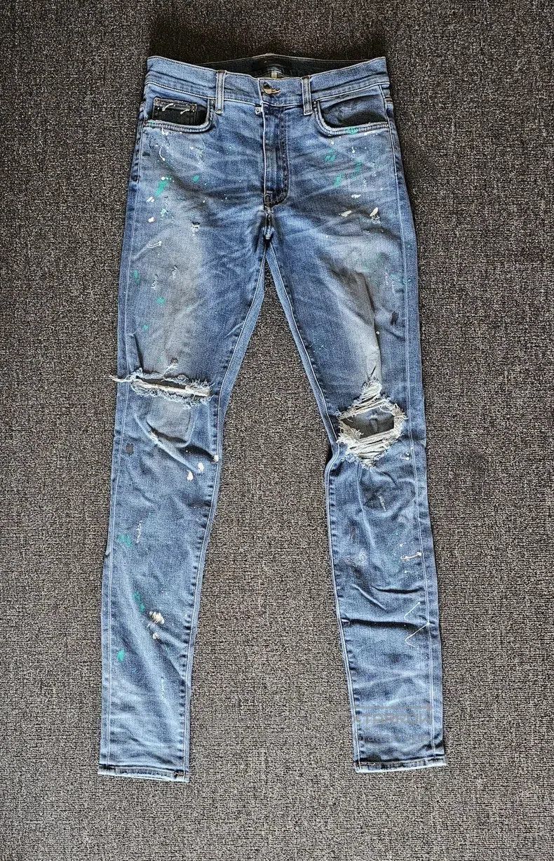 Amiri Paint Splatter Distressed