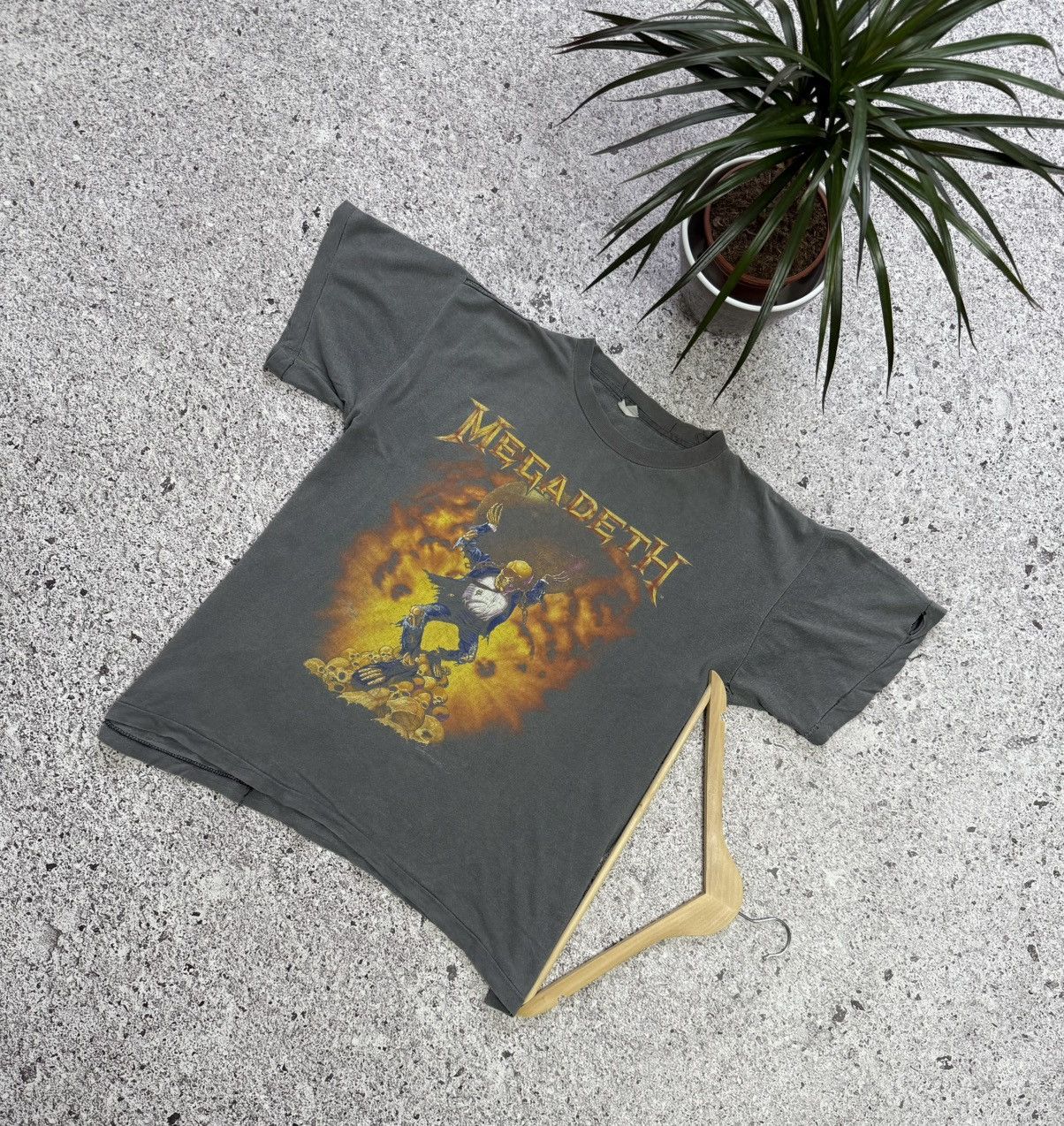 Band Tees × Vintage Vintage Megadeth Tour 1990 Oxidation Of Nation T-Shirt Size US XL / EU 56 / 4 - 1 Thumbnail