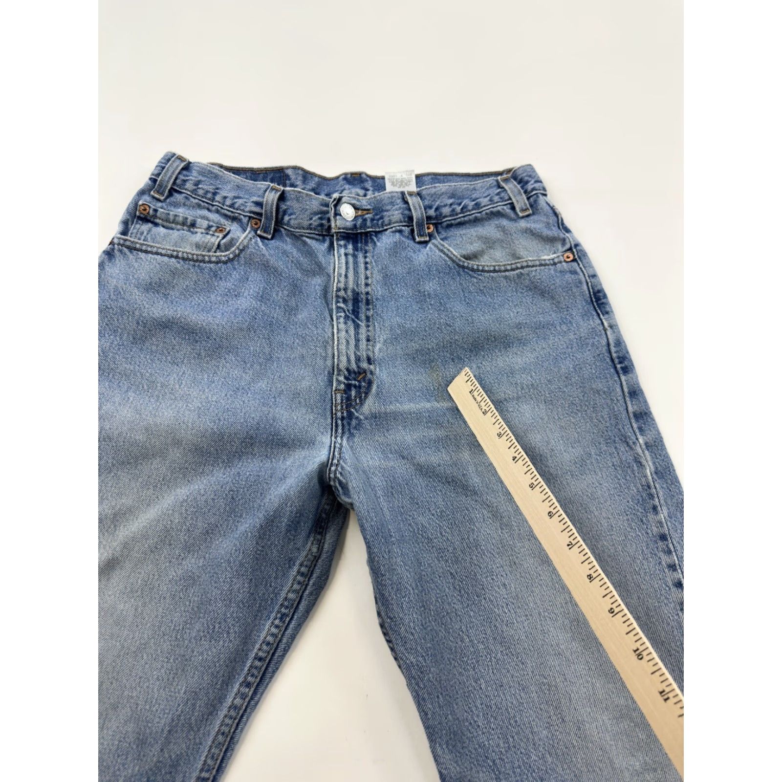 Levi's VINTAGE Levi’s 505 Jeans Mens 32x31 Blue Tagged 36x32 Slim Straight Faded Comfort Men Jeans Size US 32 / EU 48 - 5 Thumbnail