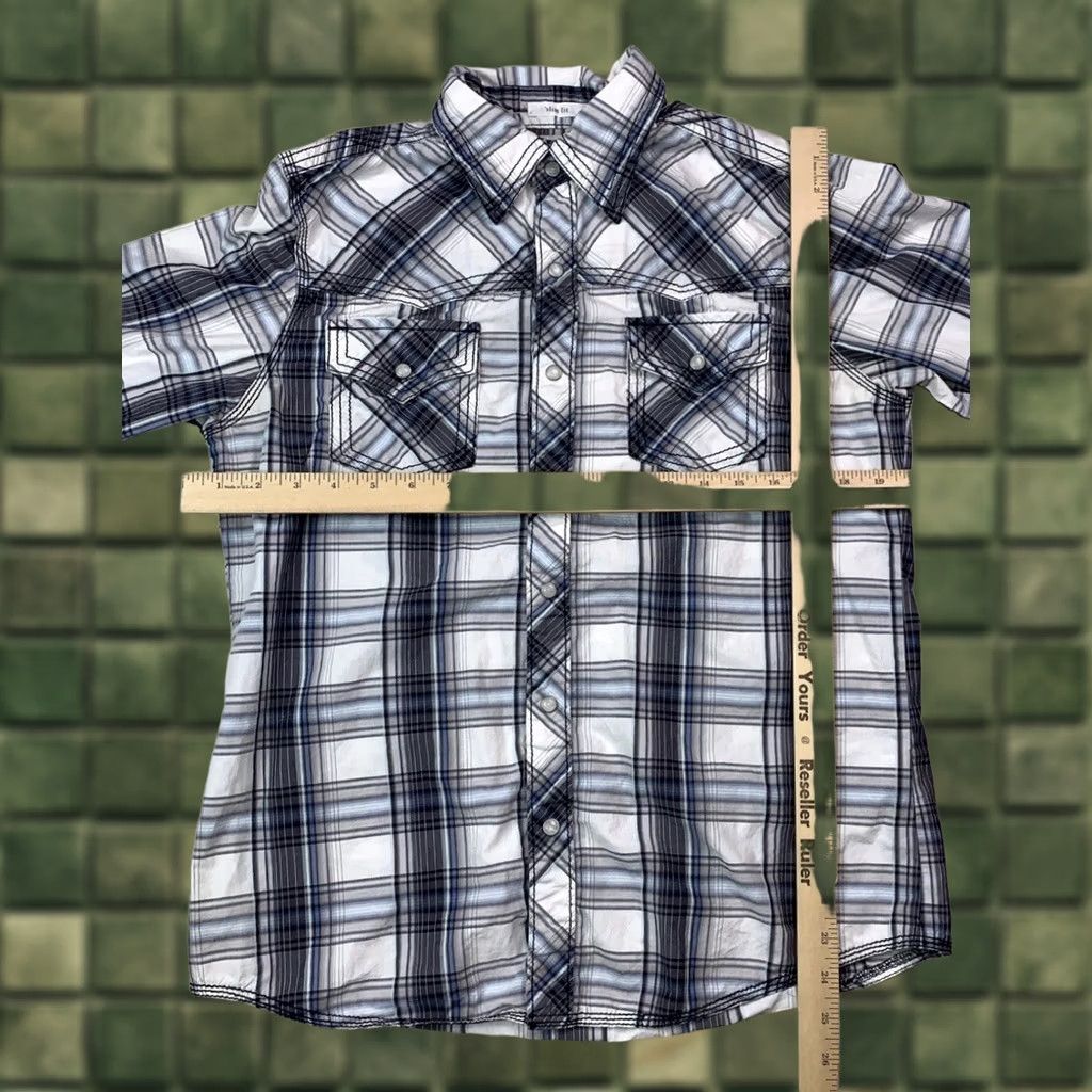 Vintage BKE Buckle Jeans Pearl Snap Western Plaid Slim Fit Shirt Medium-12910 Size US M / EU 48-50 / 2 - 1 Thumbnail
